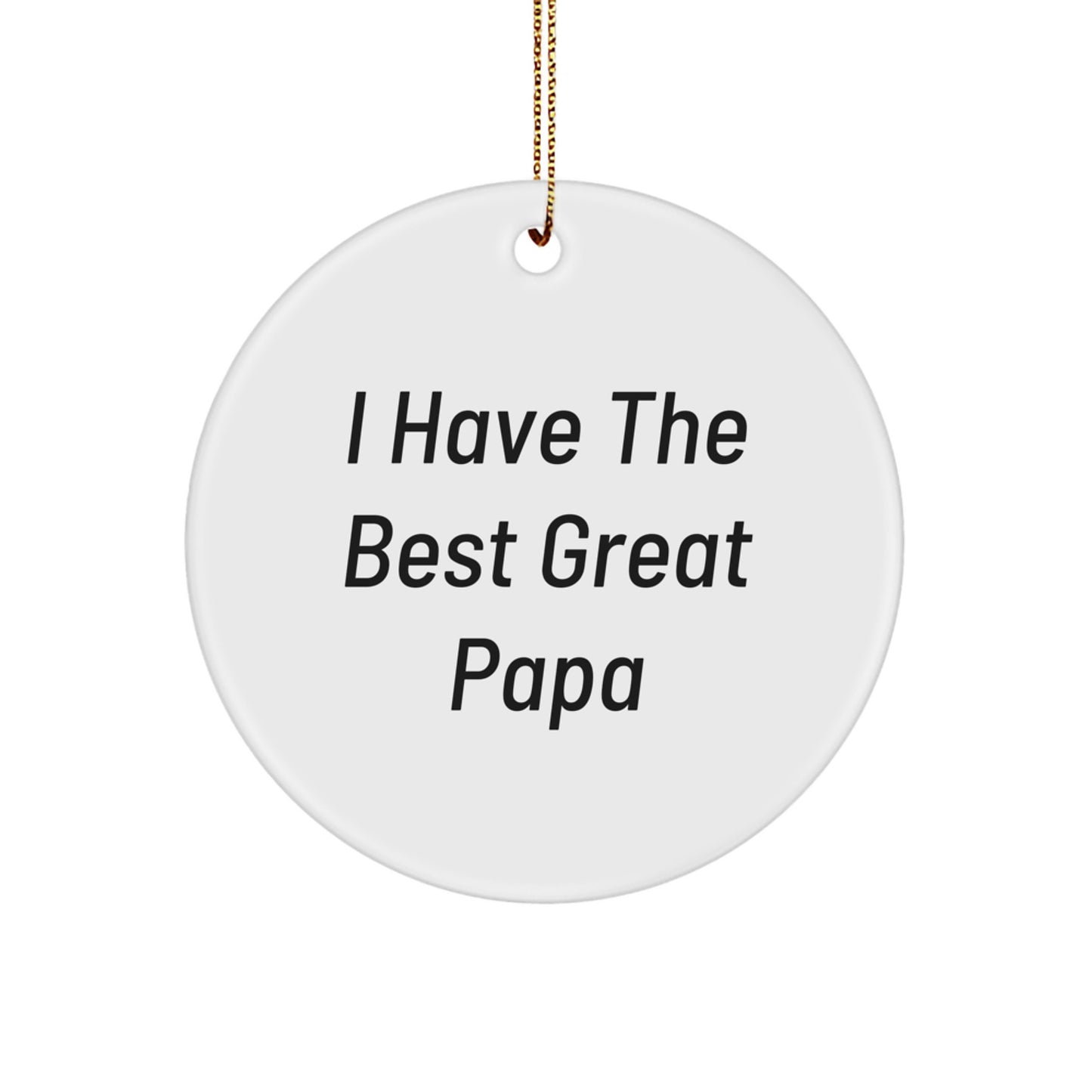 Funny Papa Circle Ornaments Gifts from Family for Papa at Christmas Time - Image 1