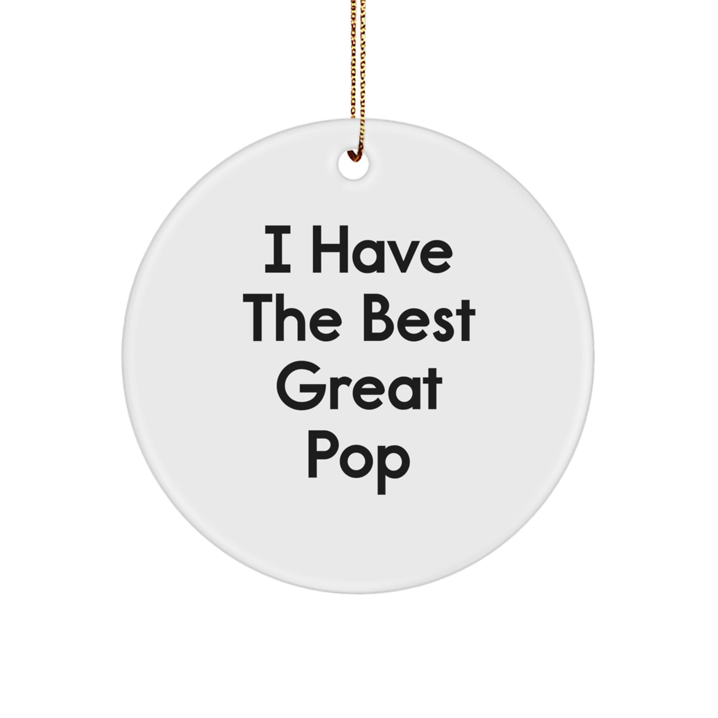 Funny Pop Lover Gifts from Friends, Christmas Unique Circle Ornament, Inspirational Pop Quote, Pop Enthusiast Circle Decoration - Image 1