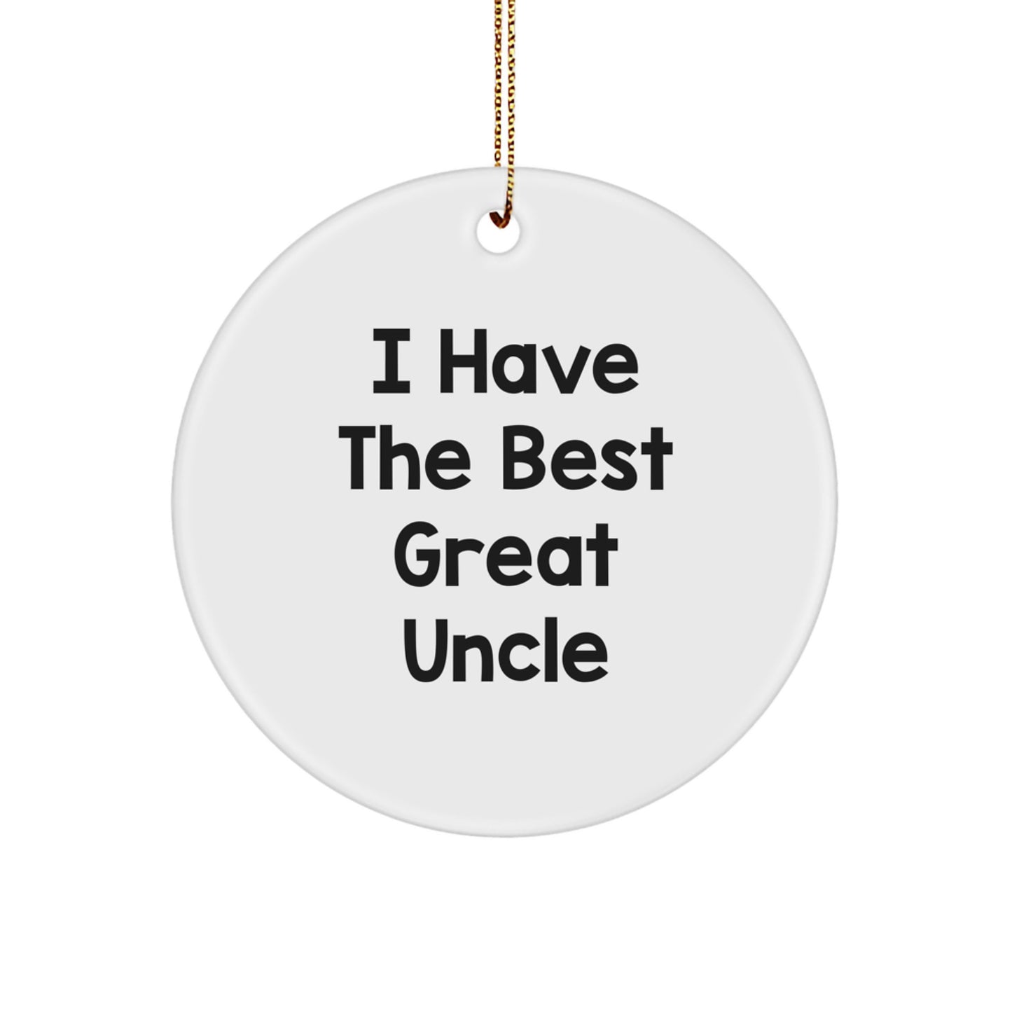 Funny Uncle Gifts from Men to Great Uncles - Christmas Unique Circle Ornament - Image 1