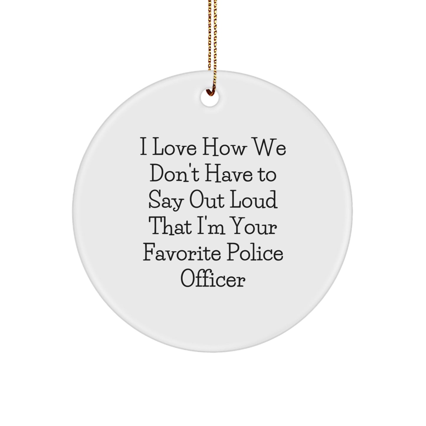 Christmas Unique Gift Police Officer Christmas Ornament for Her Present - Image 1