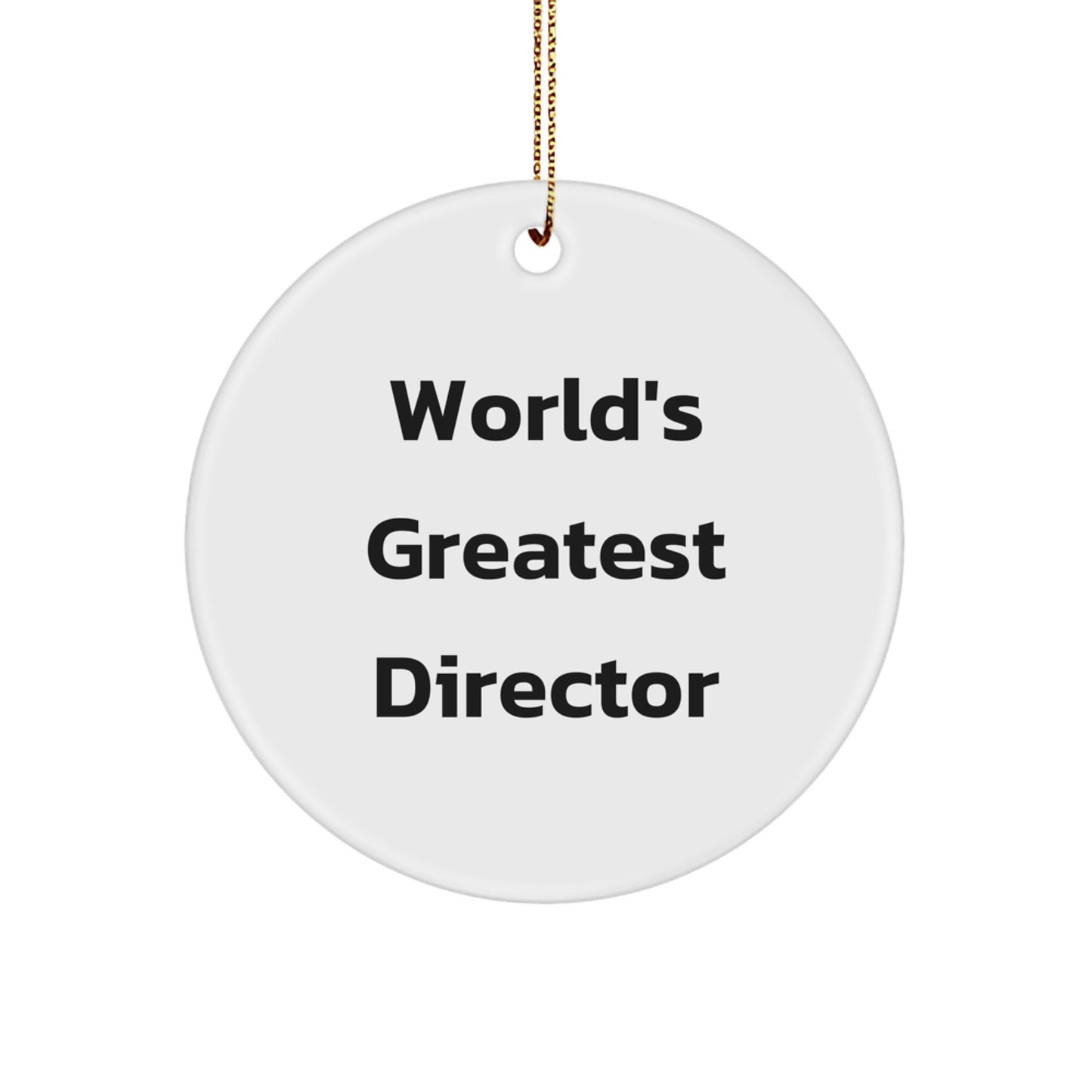 Funny World's Greatest Director Circle Ornament, Gifts from Family, for Director Friends and Coworkers, Christmas Unique Gifts - Image 1