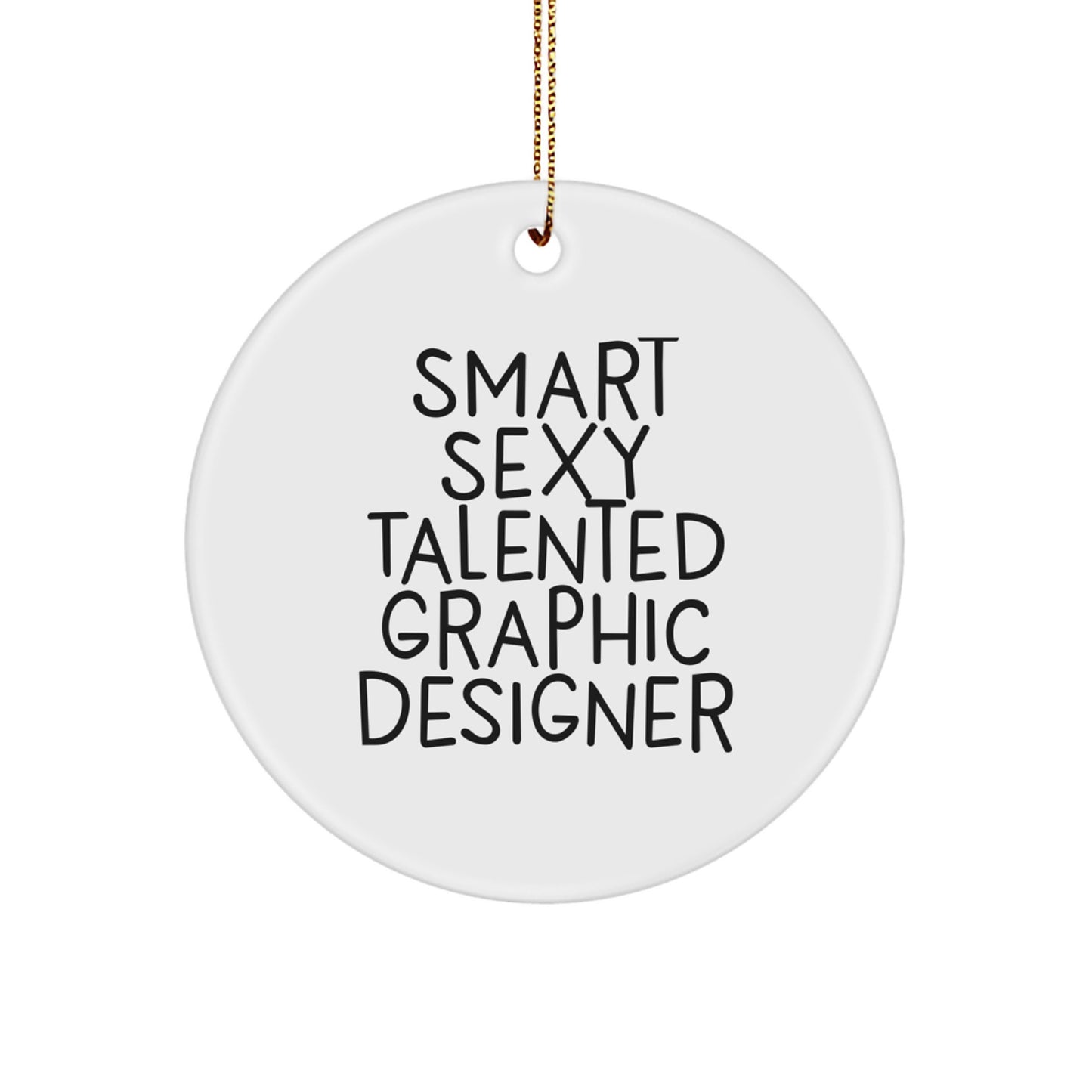 Funny Graphic Designer Circle Ornament Gifts from Friends for Christmas Unique Inspirational - Image 1