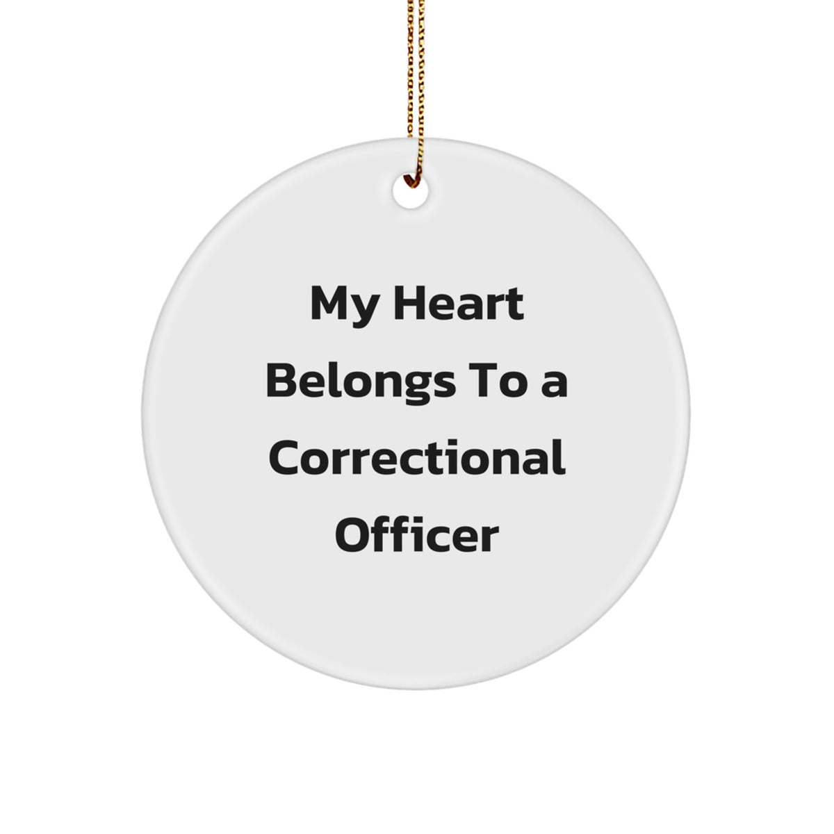Heartfelt Correctional Officer Christmas Ornament for Friends Gift - Image 1