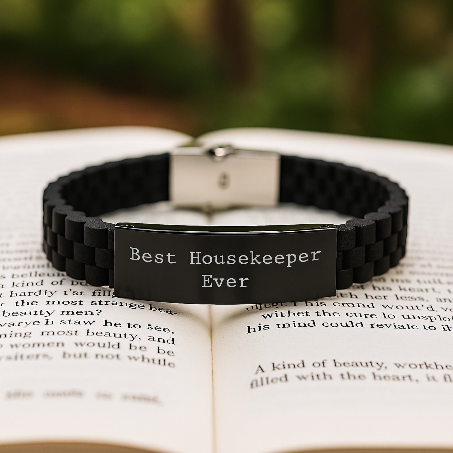 Funny Housekeeper Gifts for Her - Best Housekeeper Ever Glide lock Clasp Bracelet, Perfect for Graduation, Gifts from Women to Housekeeper - Image 2