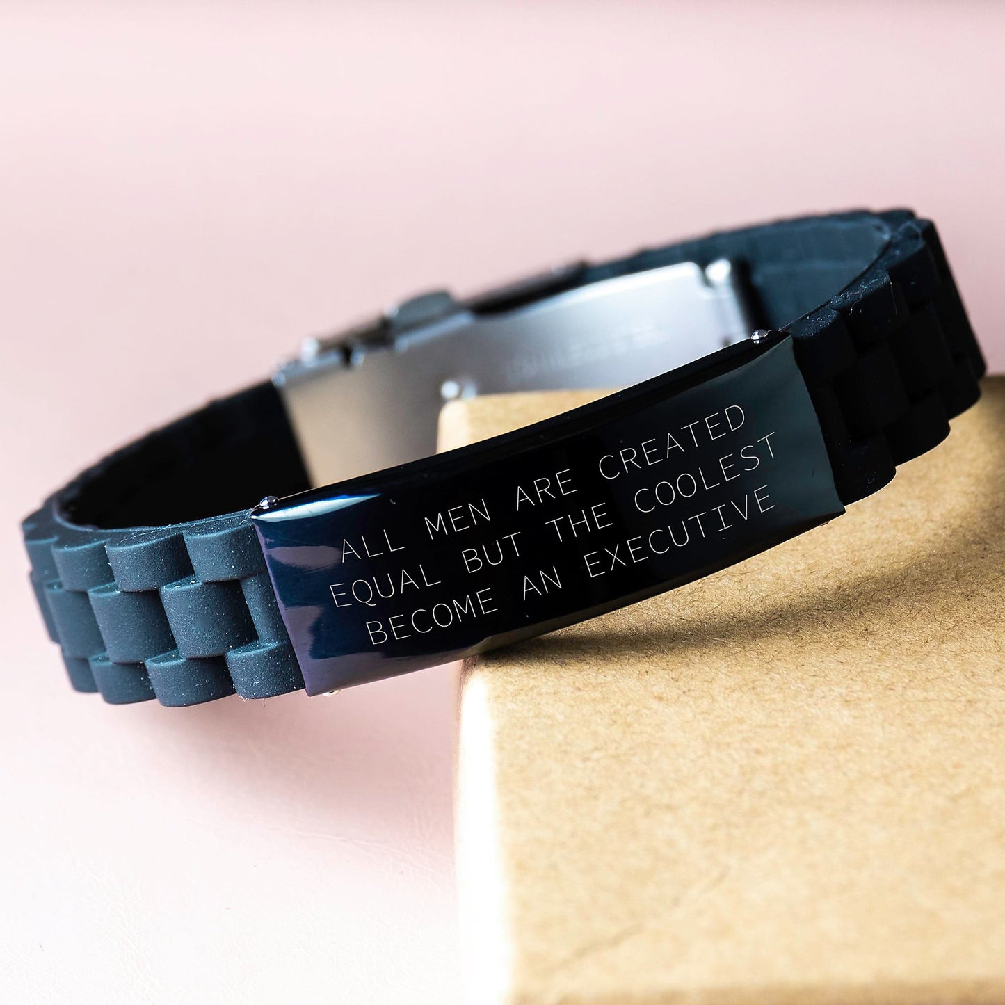 Executive Inspirational Gifts for Men, Funny Quote Glide lock Clasp Bracelet, Gift from Family, Friend or Coworker for Graduation Unique Gifts - Image 3