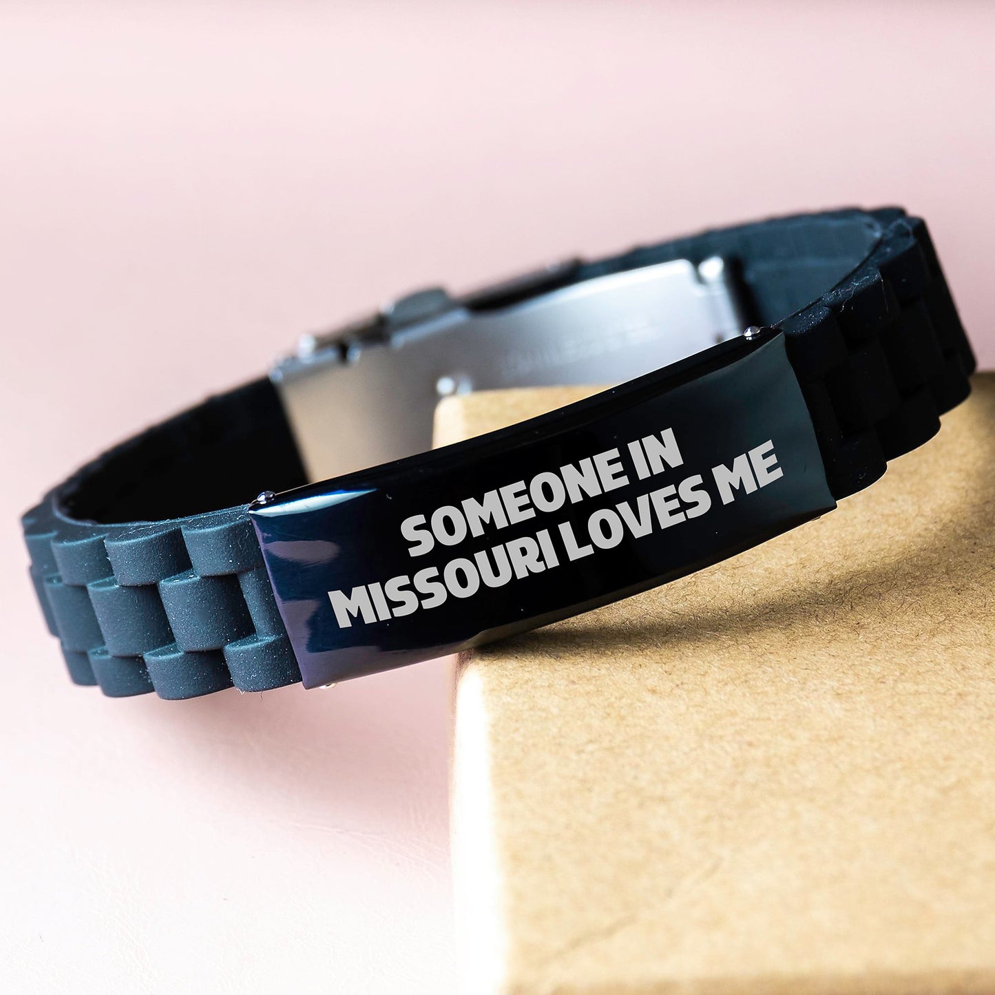 Missouri Love Gift - Funny Quote Glide lock Clasp Bracelet, Adjustable Birthday Unique Gifts for Women, Men, Family, Friends from Missouri - Image 3