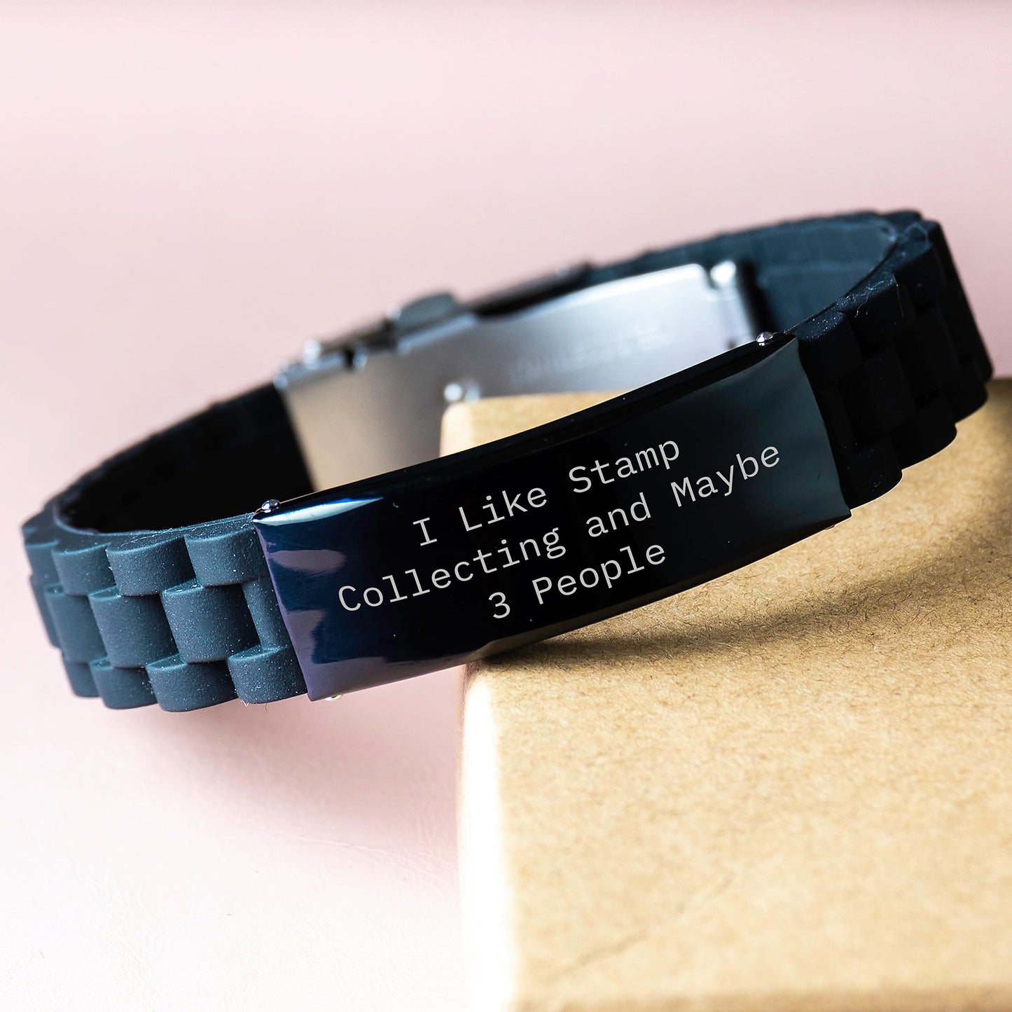 Funny Stamp Collecting Gifts for Men and Women - Glide lock Clasp Bracelet from Friends and Family for Graduation - Image 3
