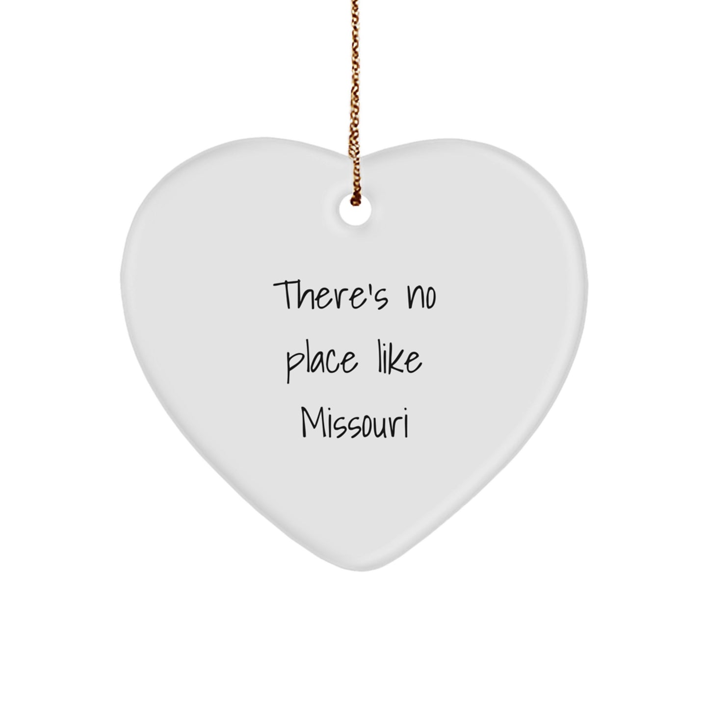 Funny Missouri Heart Ornament Gifts from Men to Friends and Family - Christmas Unique Gifts - Image 1