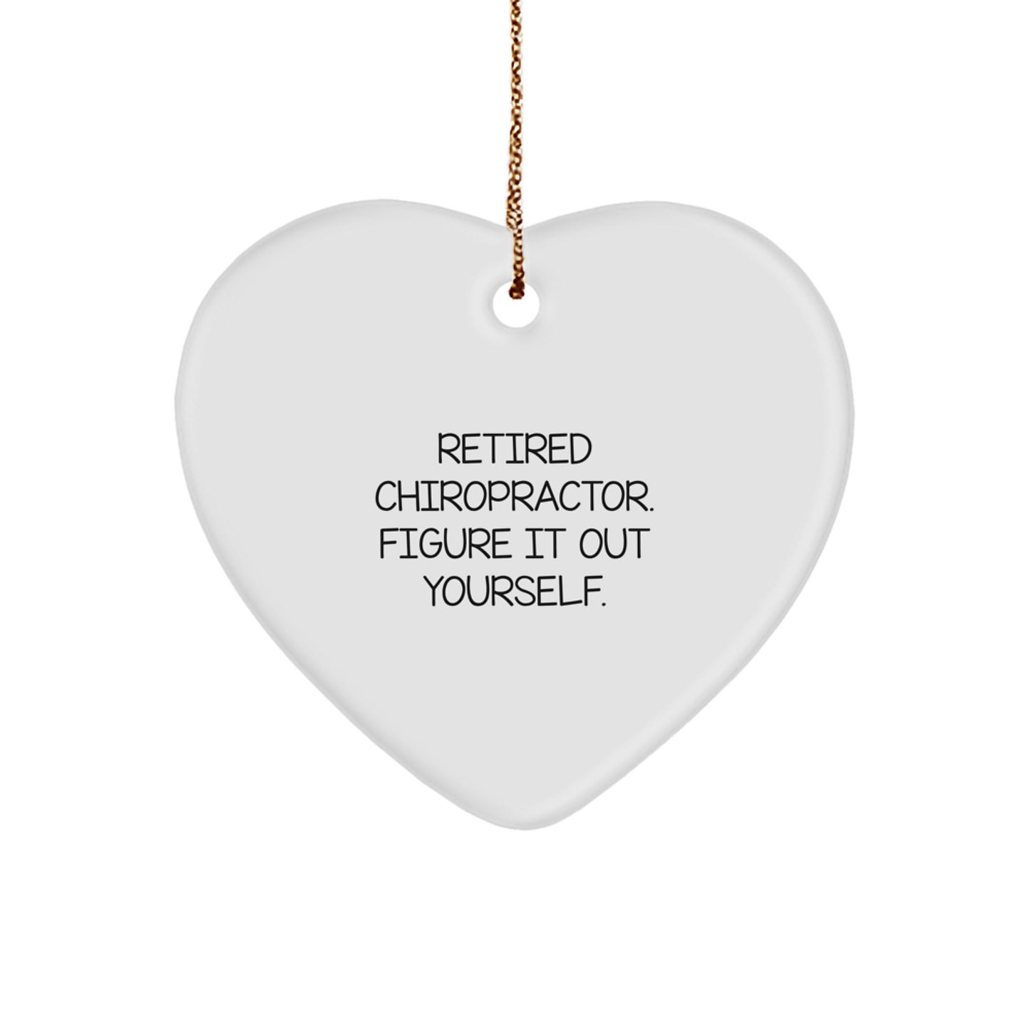 Funny Chiropractor Gifts for Men, Unique Heart Ornament Quote, Gifts from Friends, Men Chiropractor Christmas Unique Gifts - Image 1