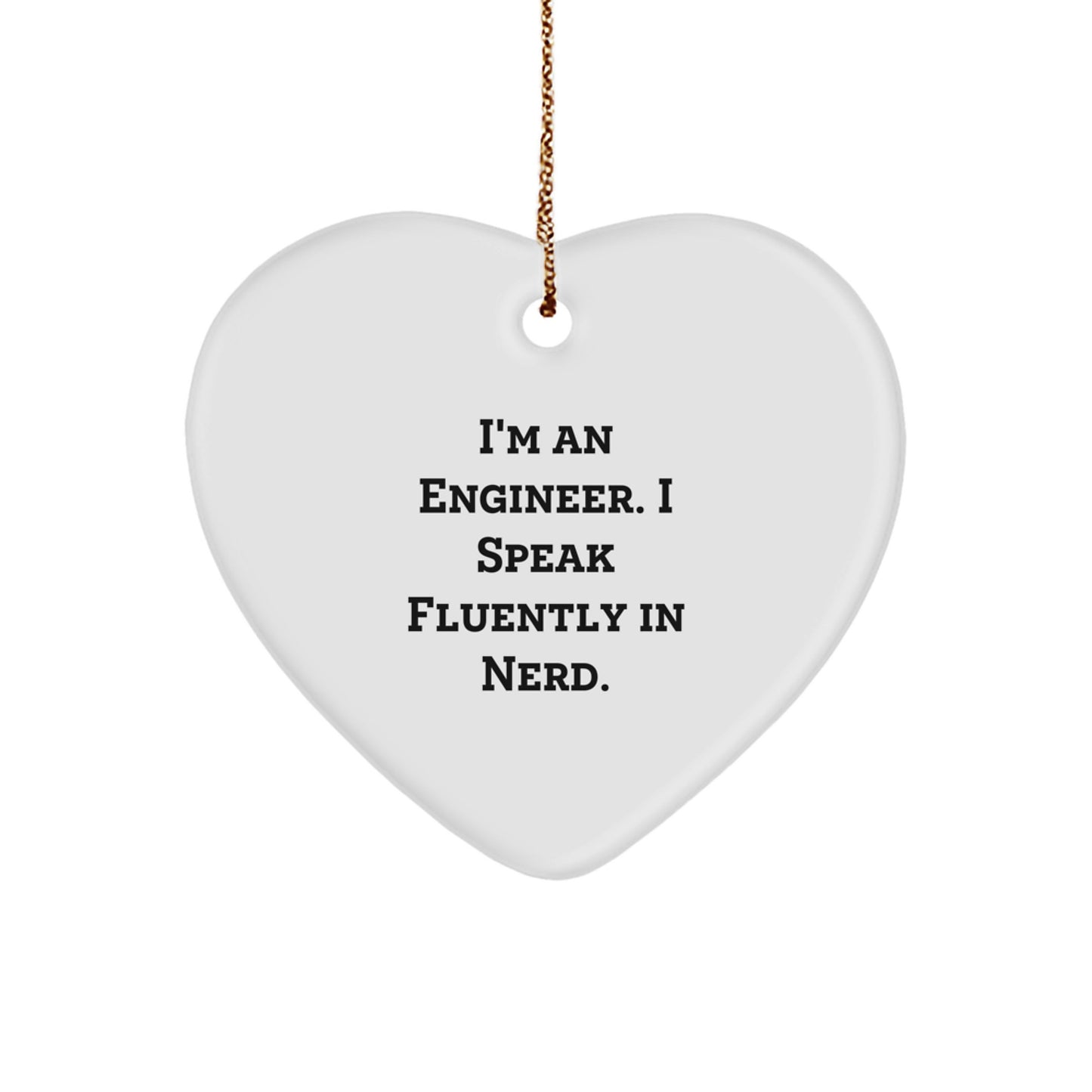 Funny Engineer Heart Ornament Gifts from Friends to Engineer for Christmas Unique Present - Image 1