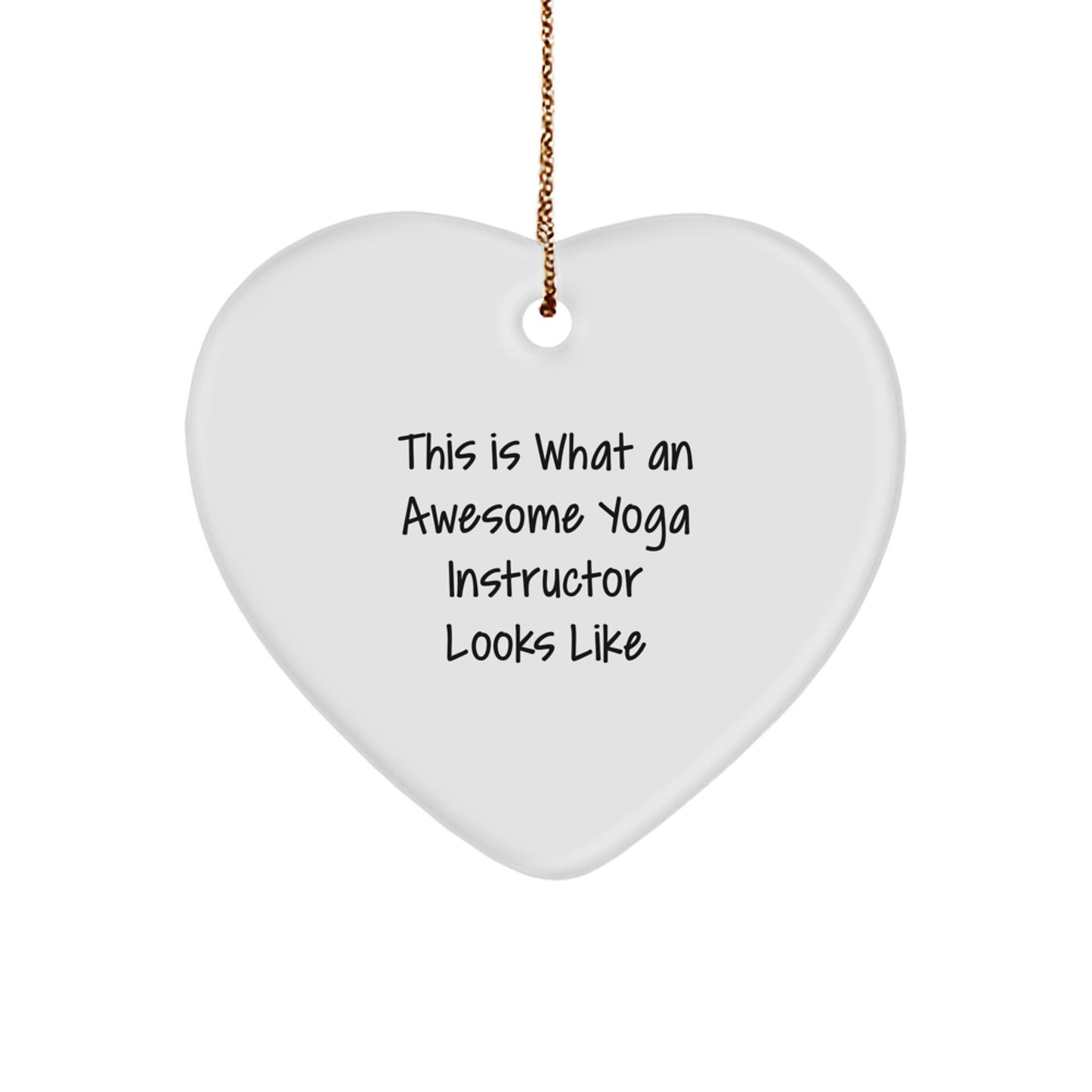 Family Treasure Yoga Instructor Heart Ornament Christmas Unique Gift - Image 1