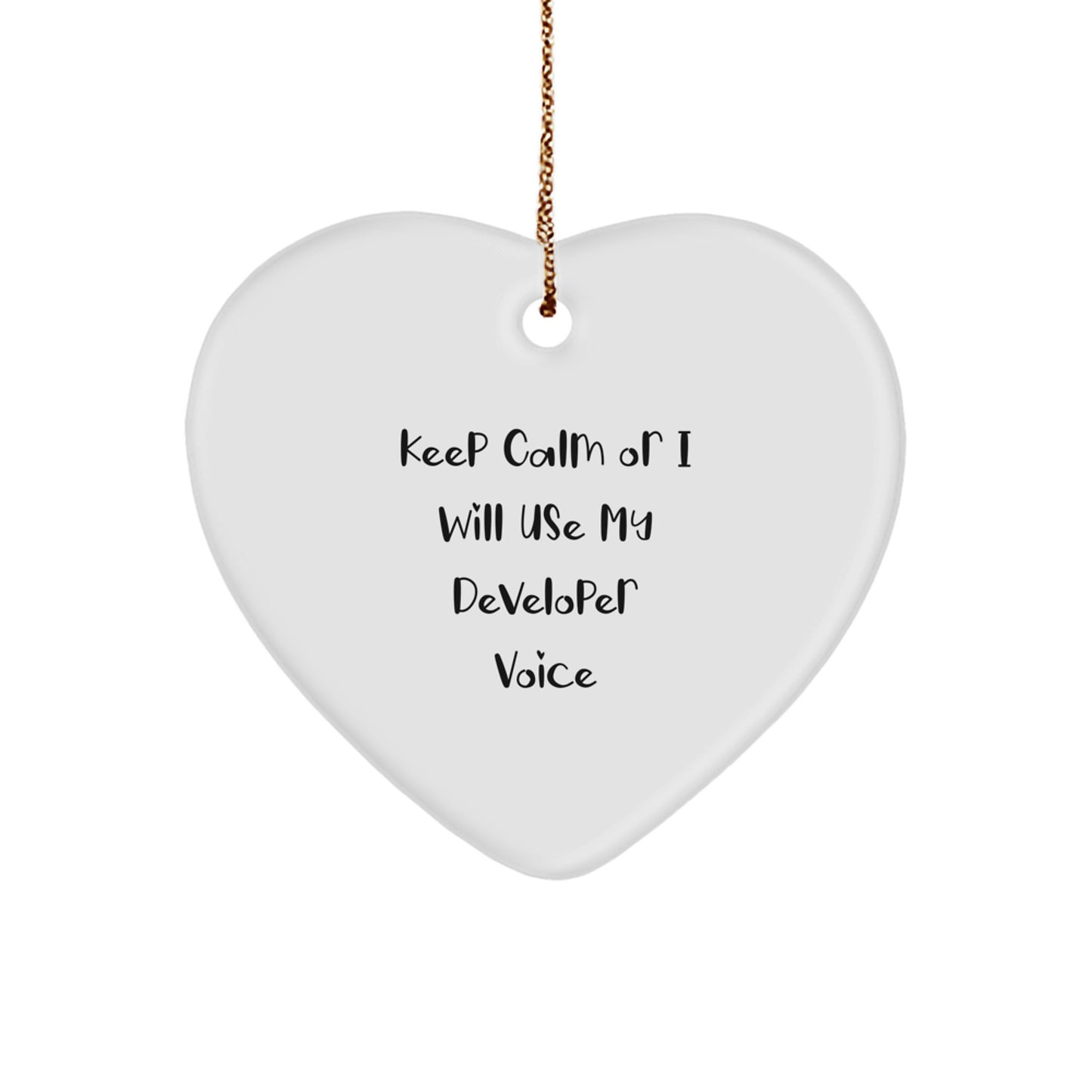 Funny Developer Heart Ornament Gifts from Friends for Christmas Unique Keepsakes - Image 1