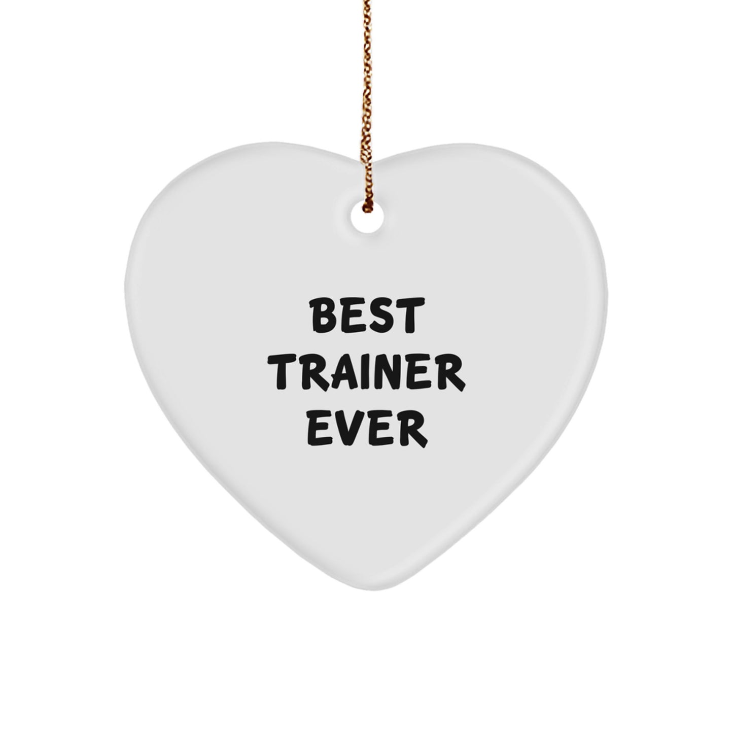 Funny Trainer Gifts from Women for Christmas Unique Heart Ornament Best Trainer Ever 'You're the Best Trainer' - Image 1