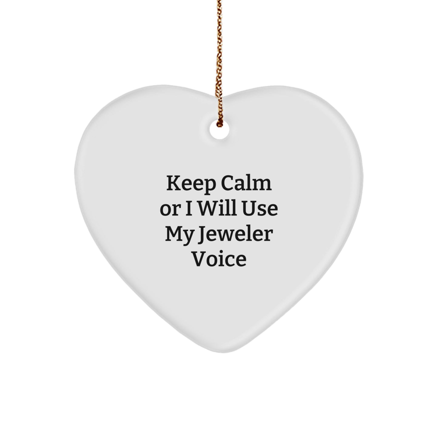 Funny Heart Ornament Gifts from Jeweler Friends and Family, Heart Shaped Jewelry Lover Christmas Unique Gifts - Image 1