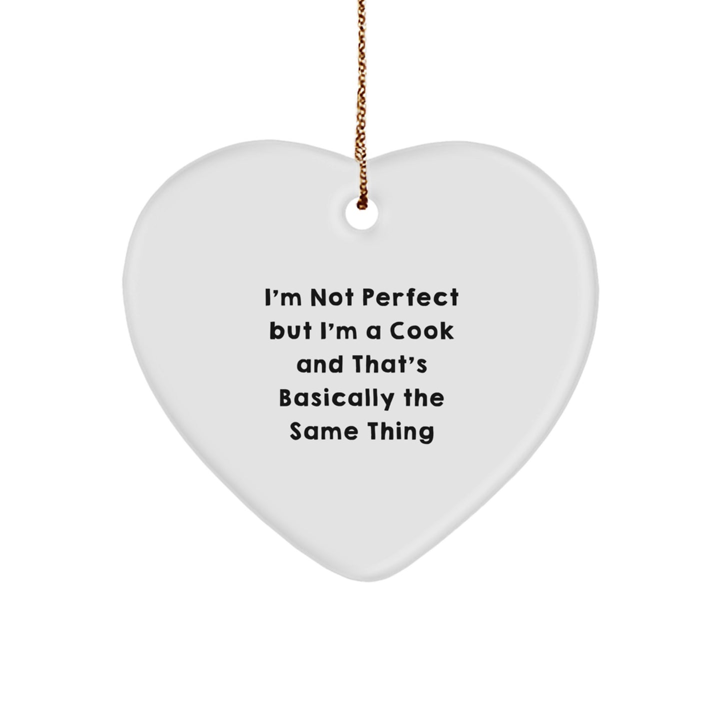 Funny Cook Heart Ornament Gifts from Family, Friends, or Coworkers for Men, Women, Cooks, or Cook Enthusiasts, Unique Christmas Unique Gifts - Image 1