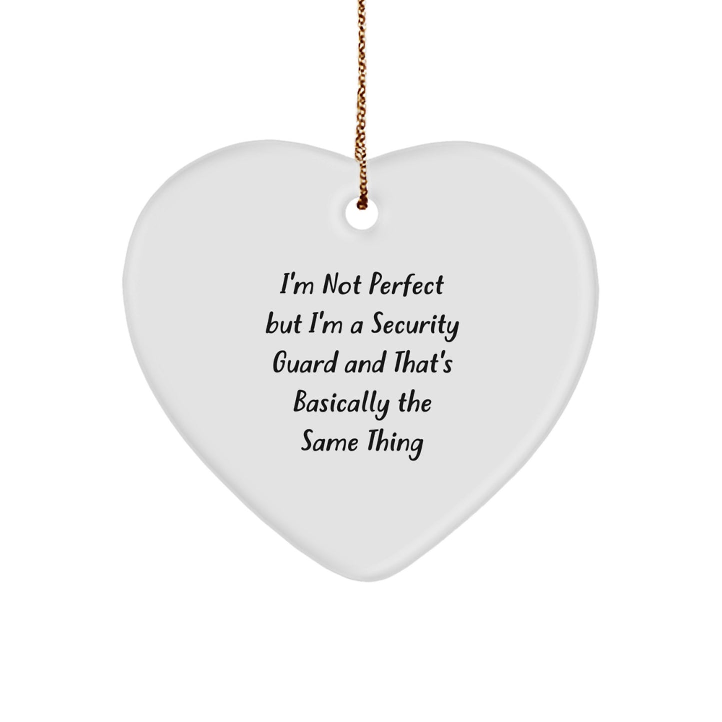 Funny Security Guard Gifts, Heart Ornament for Christmas - Gifts from Men to Friends, Family, or Coworkers - Image 1