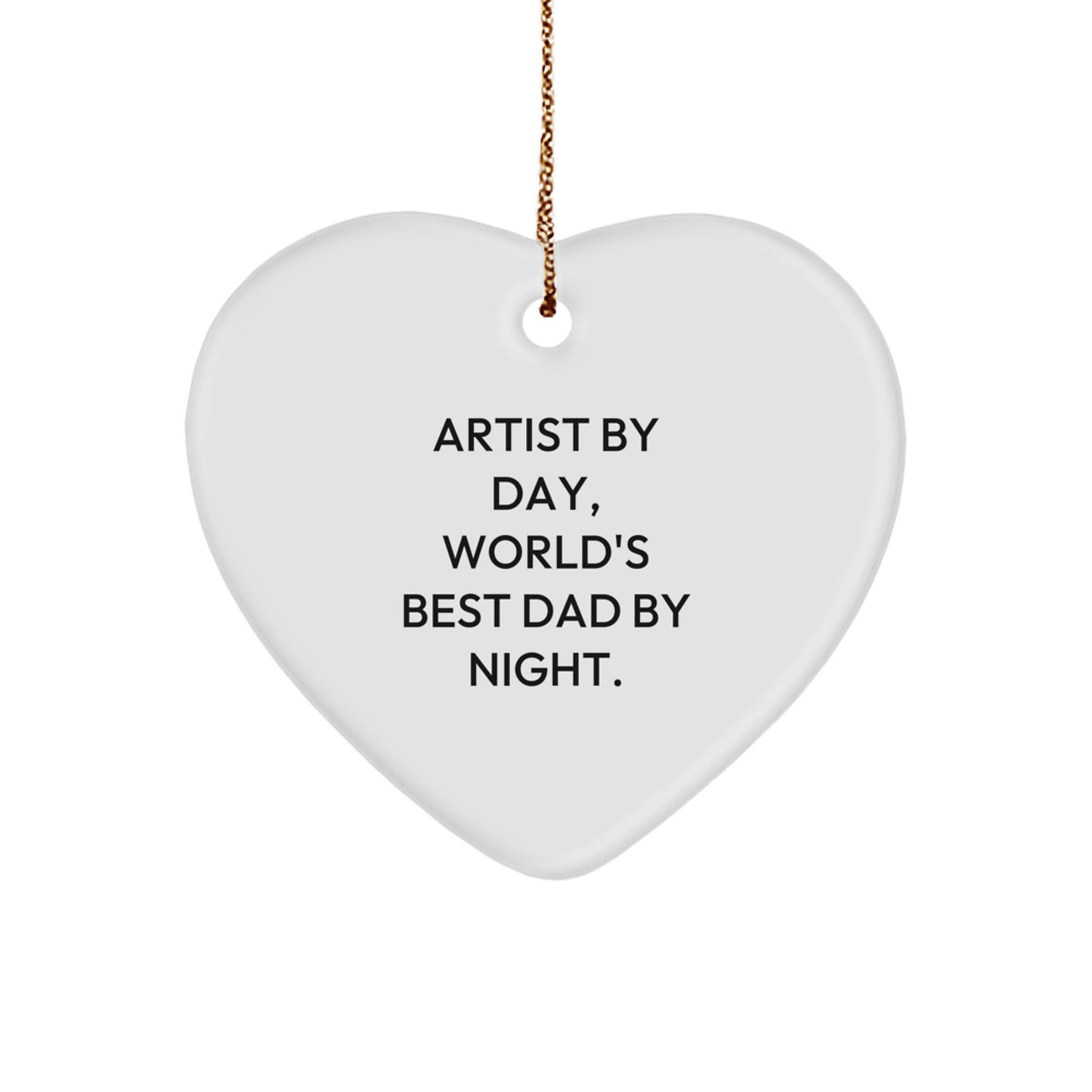 Artist Gifts from Men to Artist, Funny Heart Ornament for Christmas Unique Gifts - Image 1