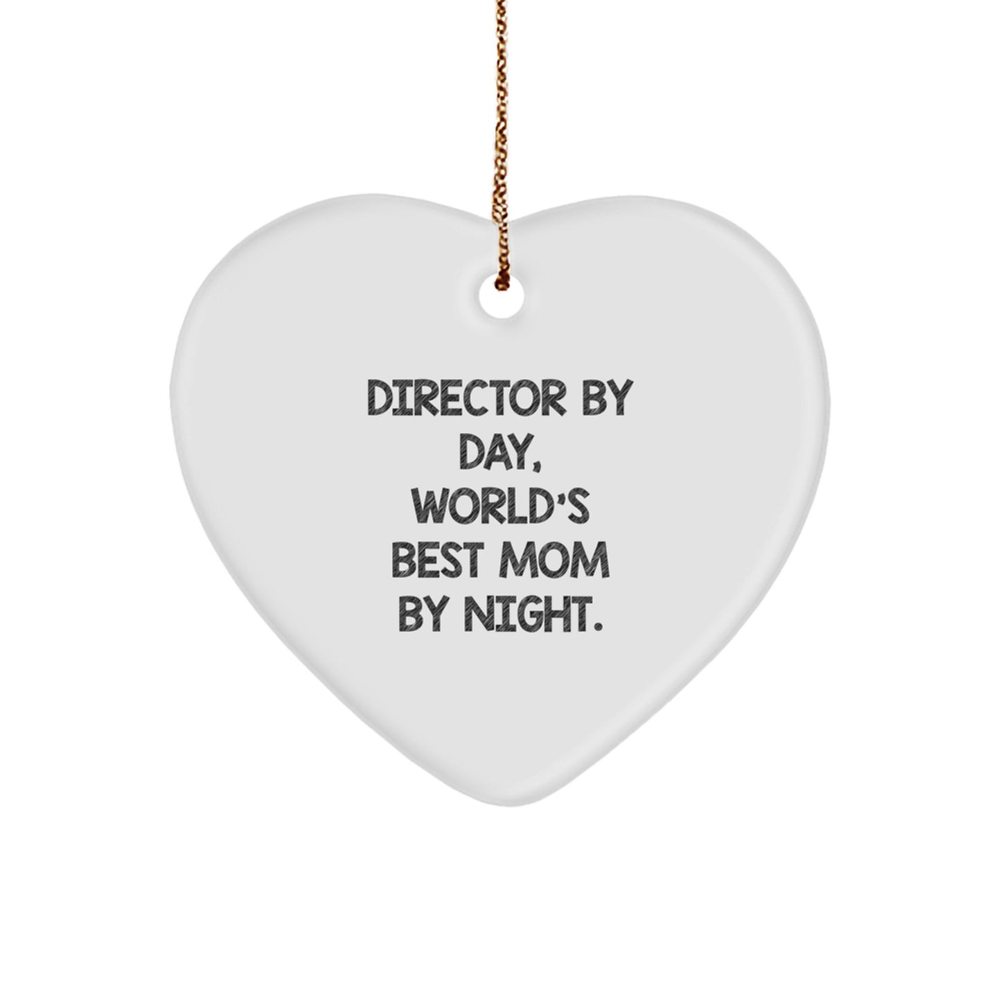 Funny Director Gifts from Men to Women Heart Ornament for Christmas Unique Presents - Image 1