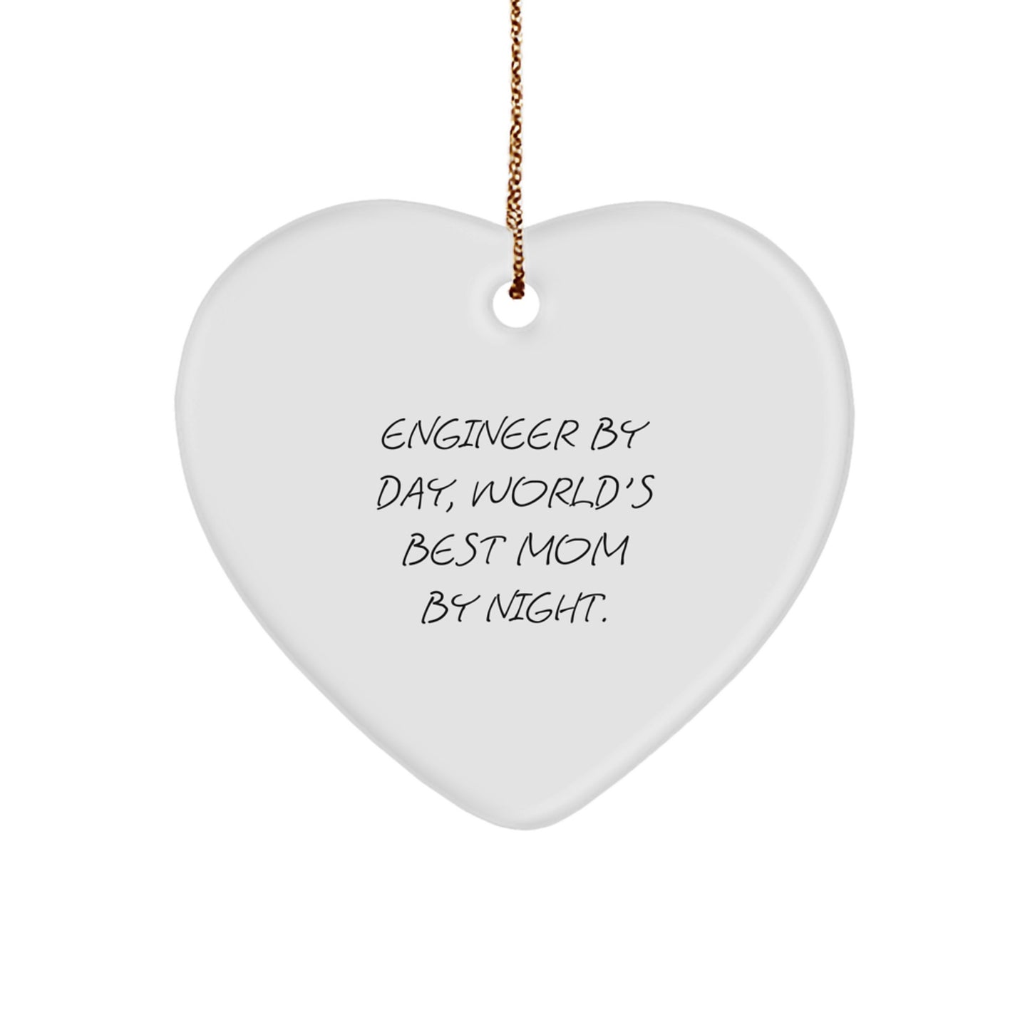 Funny Engineer Heart Ornament Gifts from Mom to Engineer Daughter, Perfect for Christmas Unique Gifts - Image 1