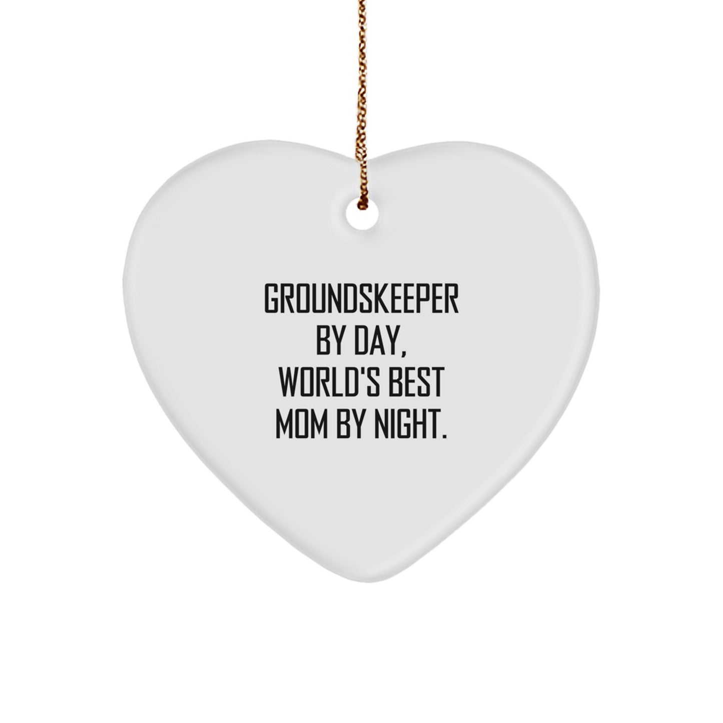Funny groundskeeper Heart Ornament Gifts from Friends, Family, or Coworkers for groundskeeper, Men, Women, or Anyone Who Loves Gardening - Christmas Unique Gifts - Image 1