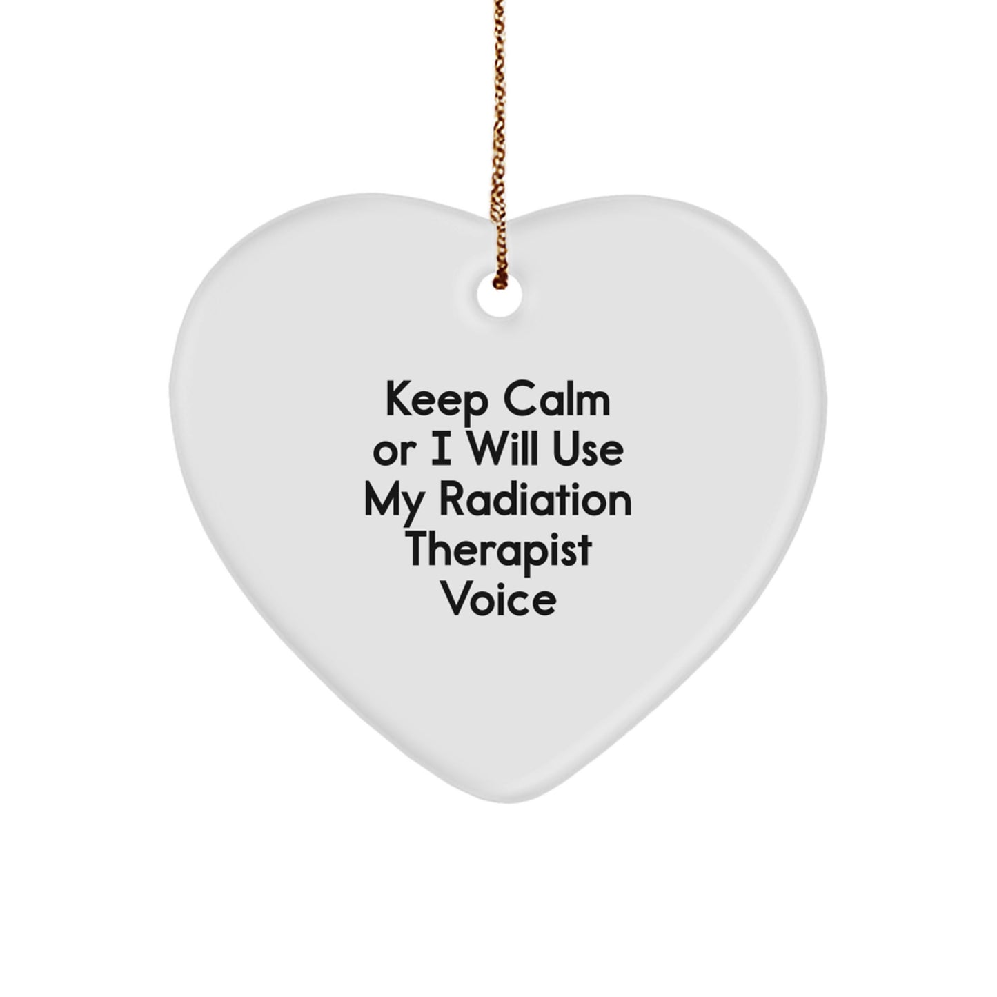 Radiation Therapist Gift, Funny Heart Ornament, Christmas Unique Gifts from Men, Women, Friends, Coworkers, Family - Radiation Therapist Heart Shaped Keepsake - Image 1
