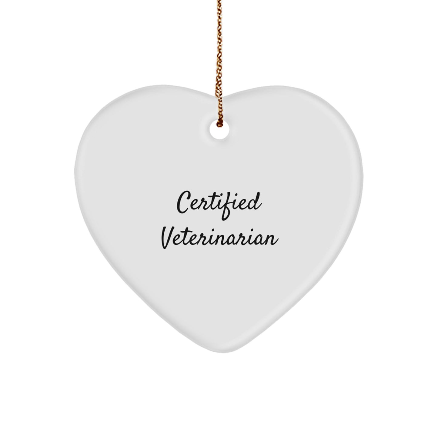 Funny Veterinarian Gifts, 'All I Want for Christmas is a Healthy Pet' Heart Ornament, Gifts from Friends, Gifts for Veterinarian, Christmas Unique Gifts - Image 1