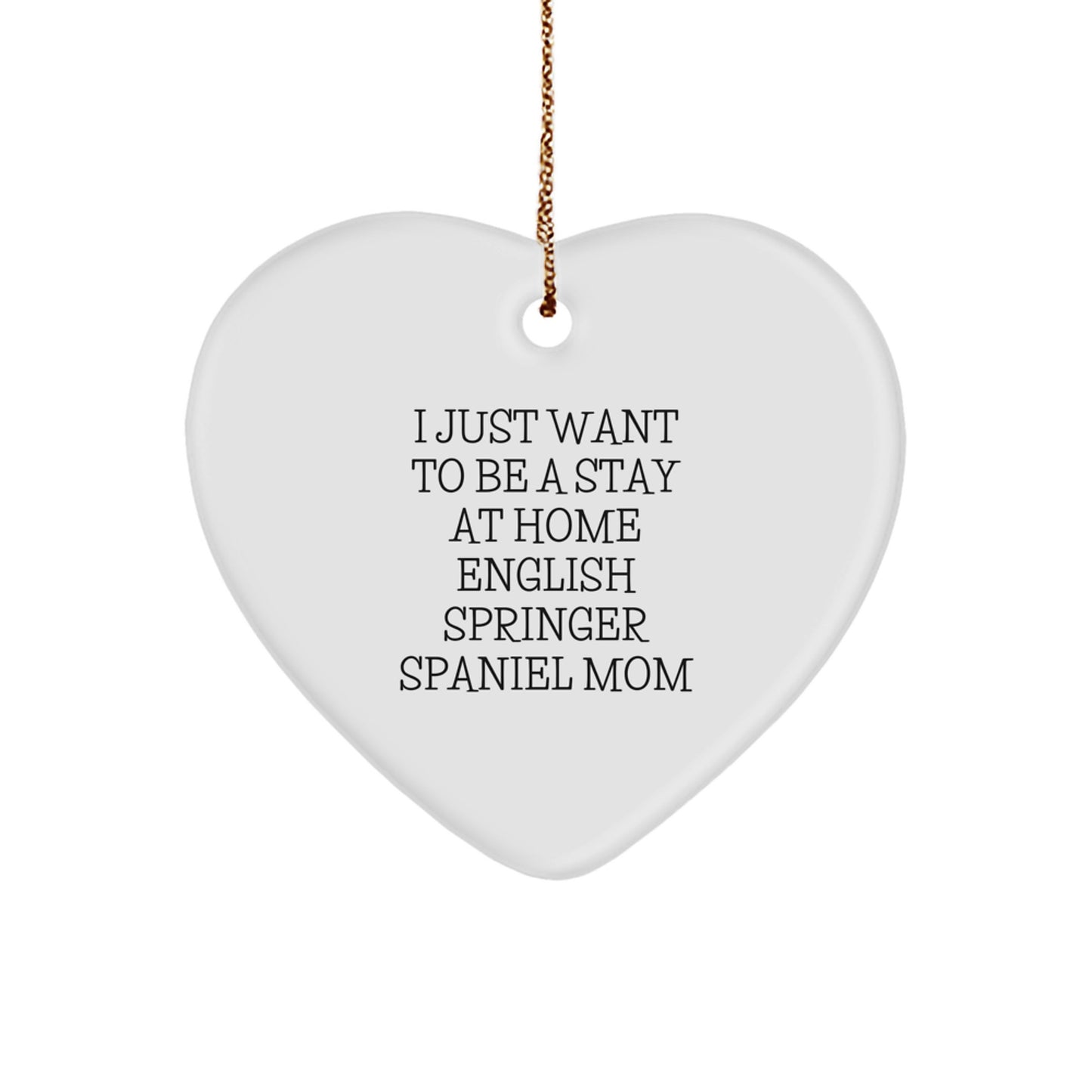 English Springer Spaniel Mom Heart Ornament Gift for English Springer Spaniel Dog Lover from Friends, Funny Dog Mom Christmas Unique Gifts - Image 1