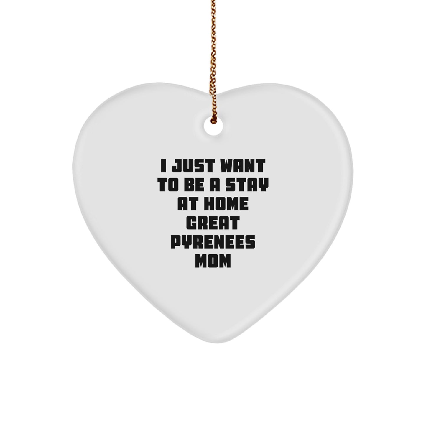 Funny Great Pyrenees Dog Mom Christmas Unique Gift, Heart Ornament for Great Pyrenees Dog Lovers from Daughter to Mom, Unique Great Pyrenees Dog Christmas Memorable Present - Image 1