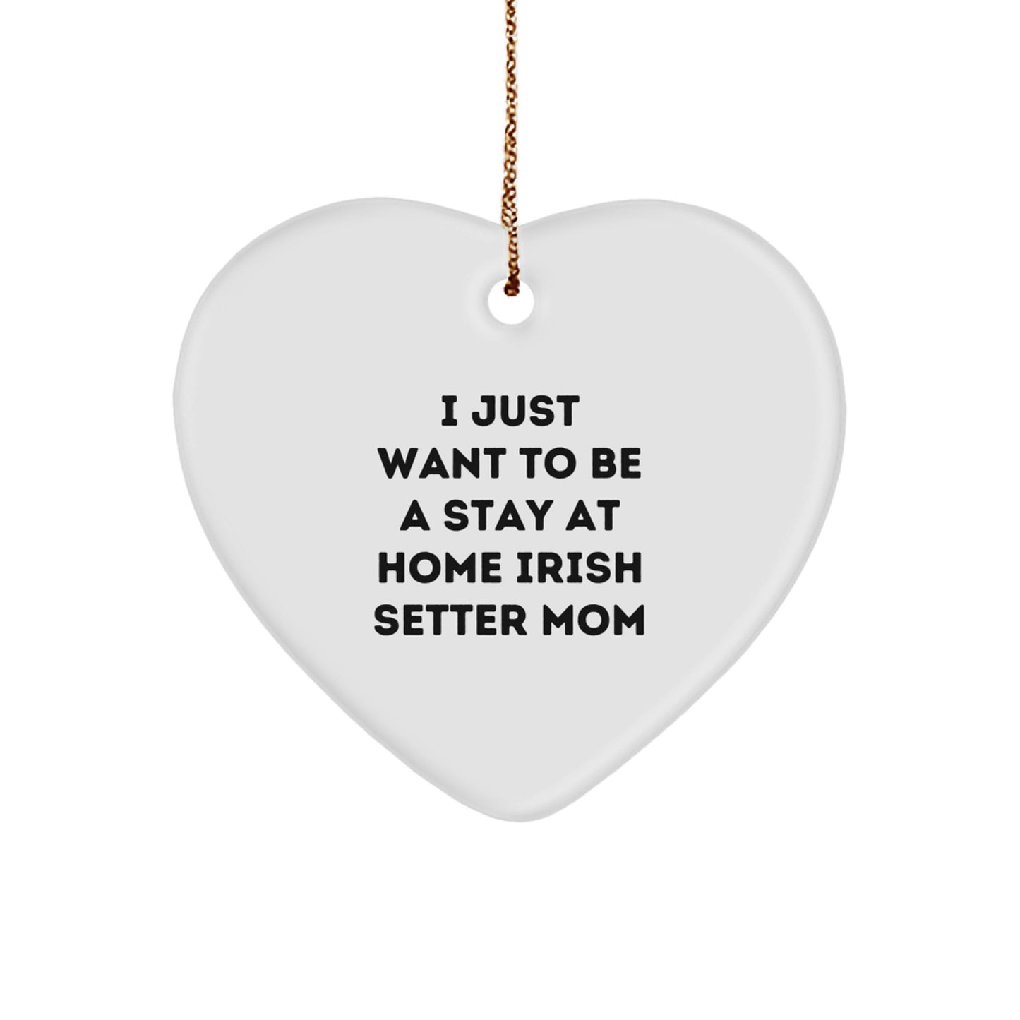 Irish Setter Dog Mom Heart Ornament Gifts from Family to Friends for Christmas Unique Decorations - Image 1