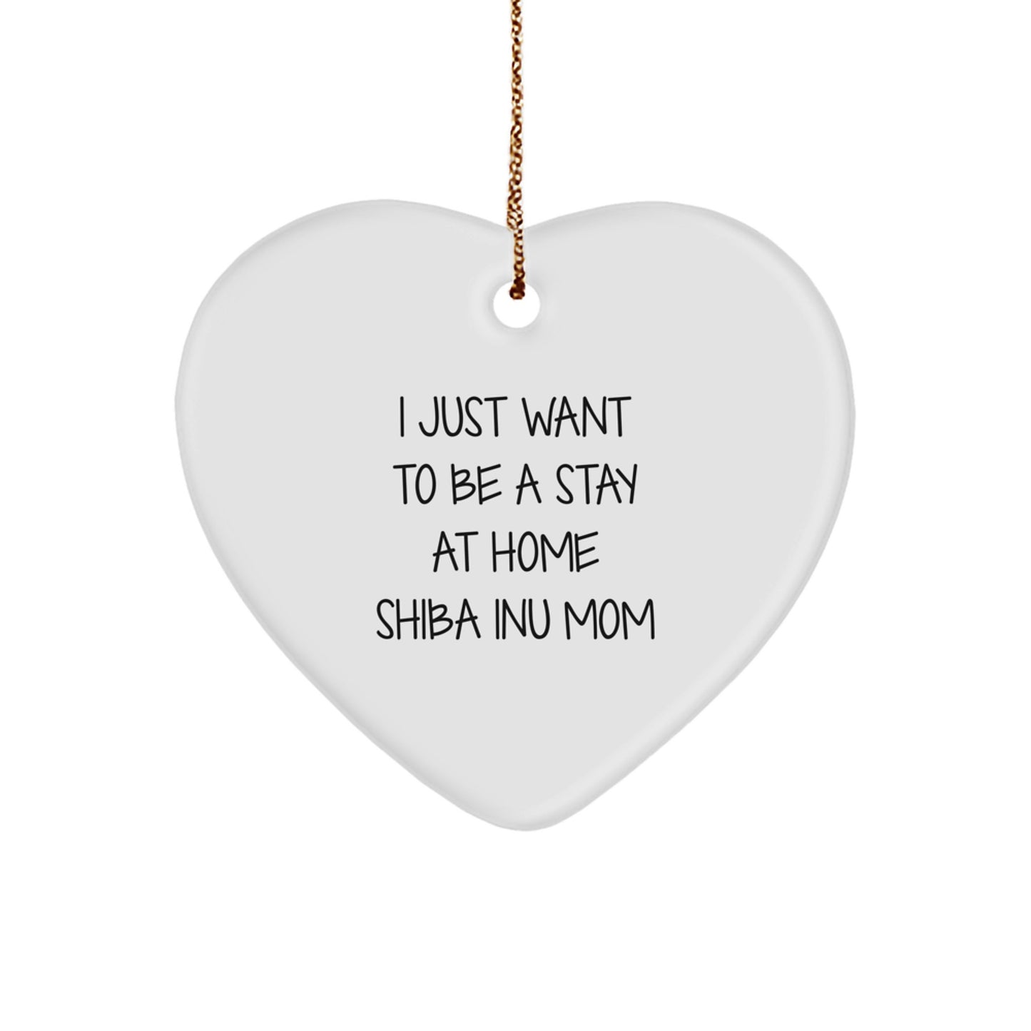 Funny Shiba Inu Dog Mom Christmas Ornament Gifts from Friends, Unique Heart Shaped Decor for Shiba Inu Dog Lovers - Image 1