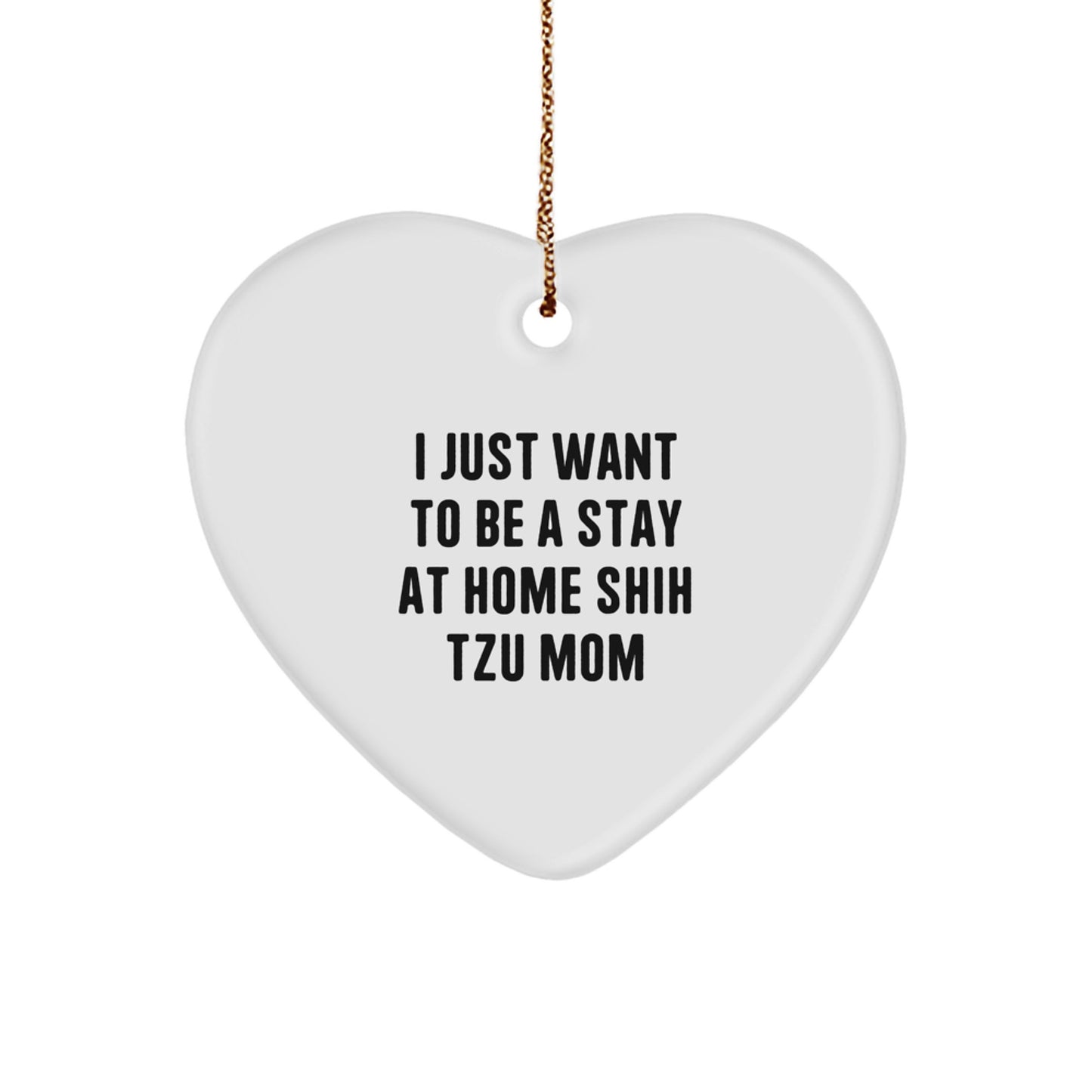 Shih Tzu Dog Funny Heart Ornament Gifts from Men to Friends for Christmas Unique Home Decor - Image 1