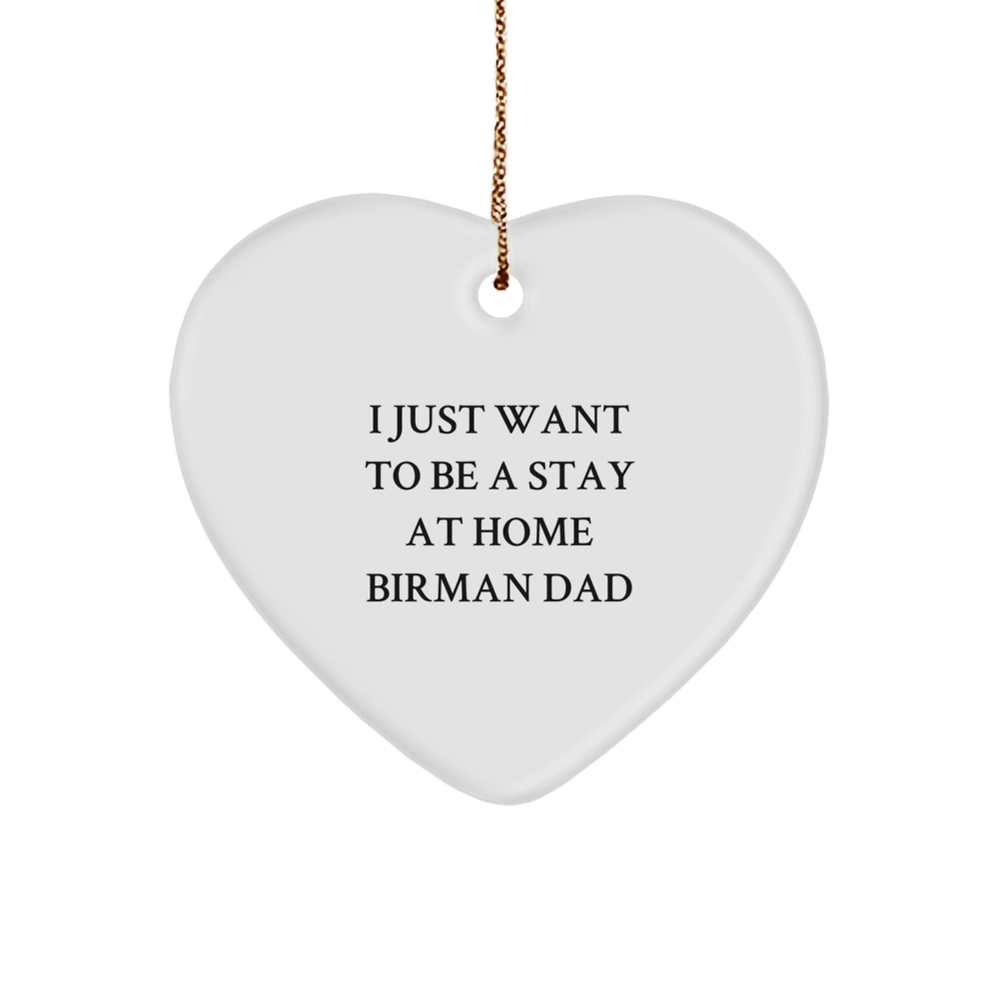 Funny Birman Cat Dad Gifts from Men, Gifts for Birman Cat Lovers, Heart Ornament for Christmas - Image 1