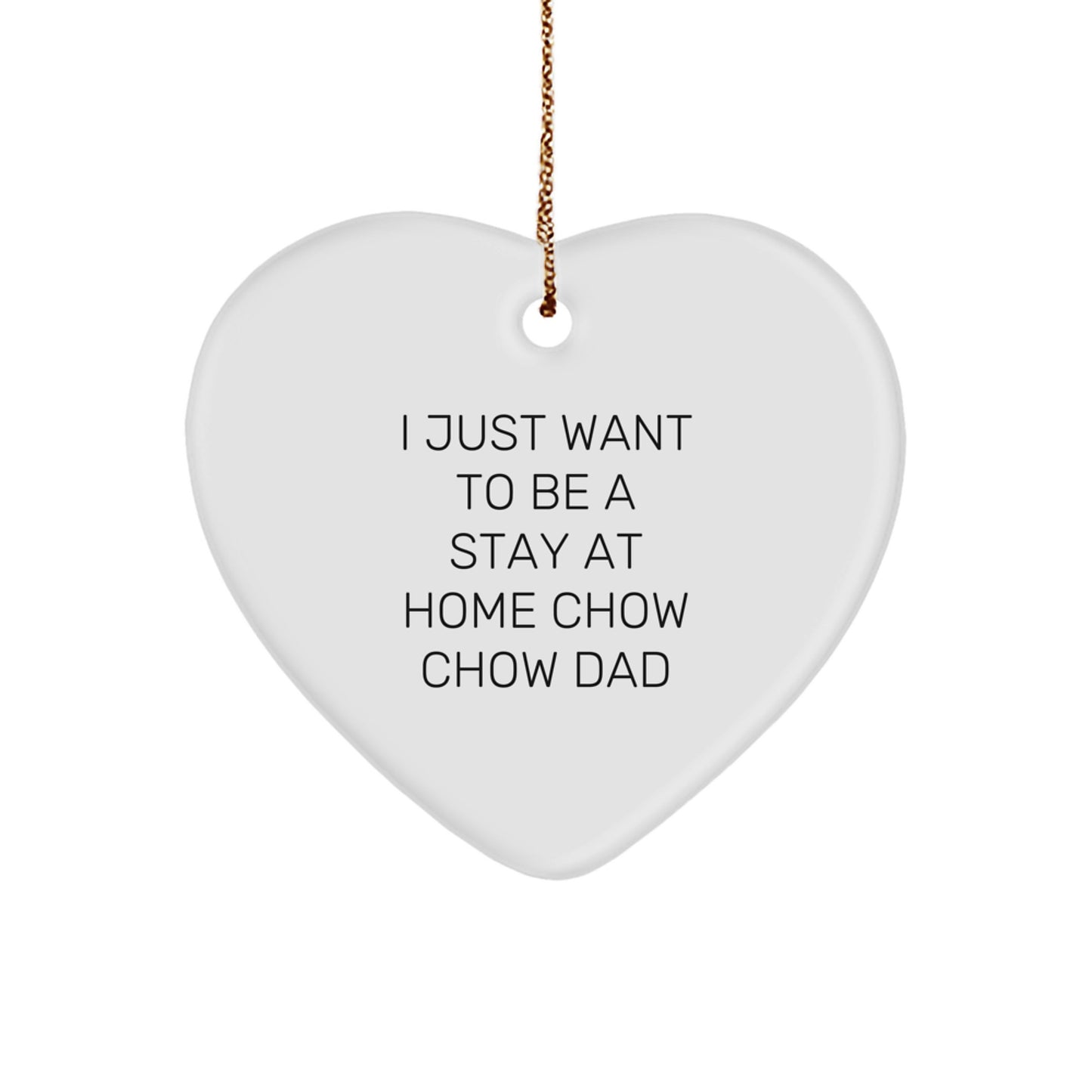 Chow Chow Dad Funny Heart Ornament Gifts from Men to Chow Chow Dog Owners for Christmas Unique Decorations - Image 1