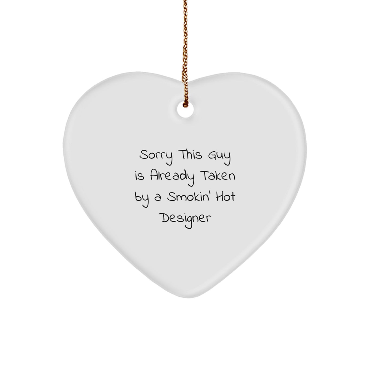 Unique Funny Designer Heart Ornament Gifts from Men to Women Friends Family at Christmas - Image 1