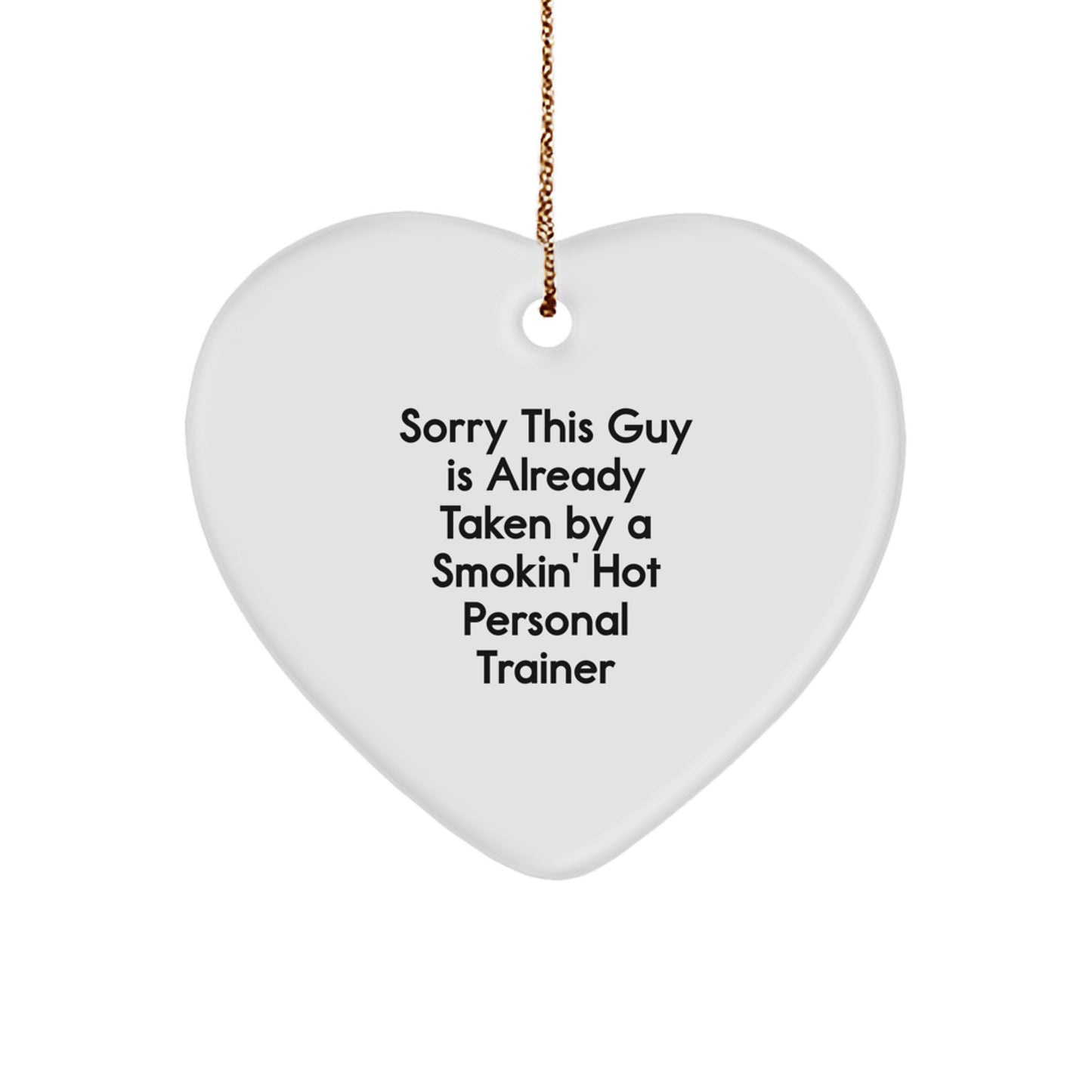 Funny Personal Trainer Gifts for Him, Heart Ornament from Friends, Christmas Unique Presents - Image 1