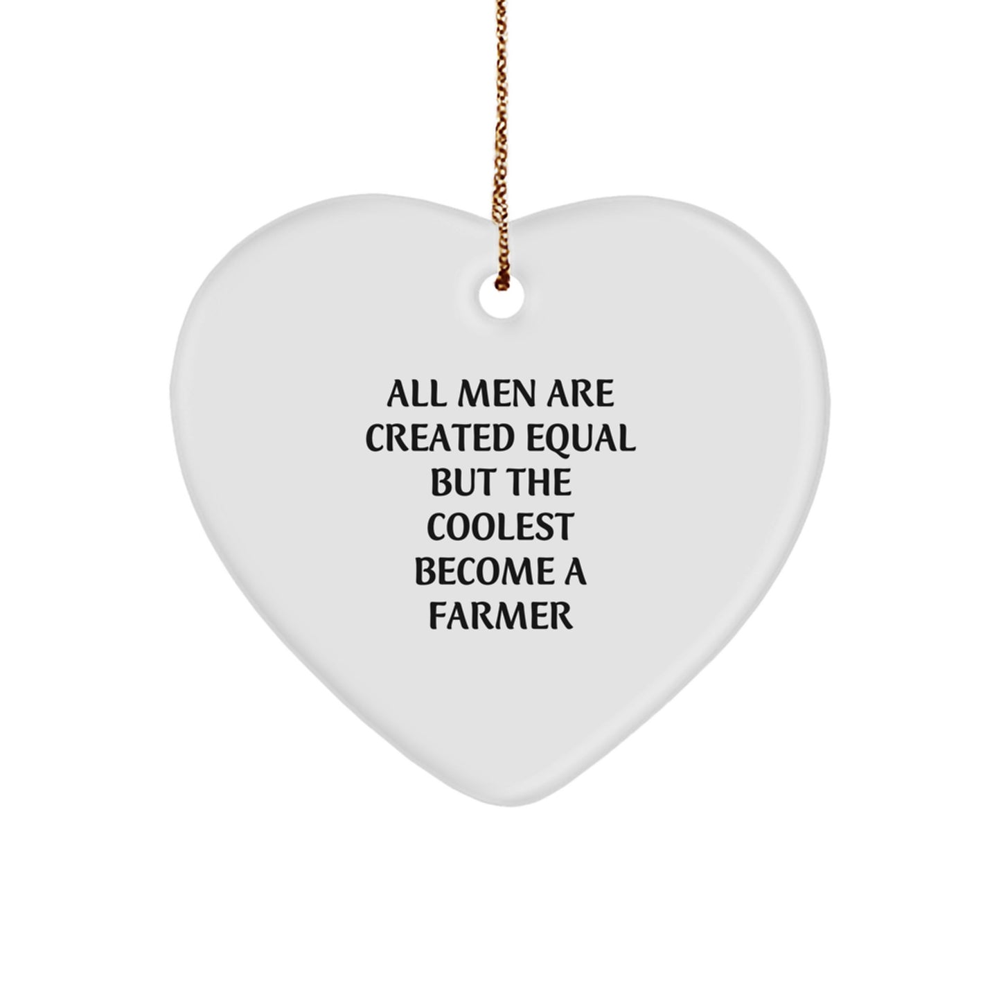 Funny Farmer Gifts for Men from Friends, Heart Ornament for Christmas Unique Gifts - Image 1