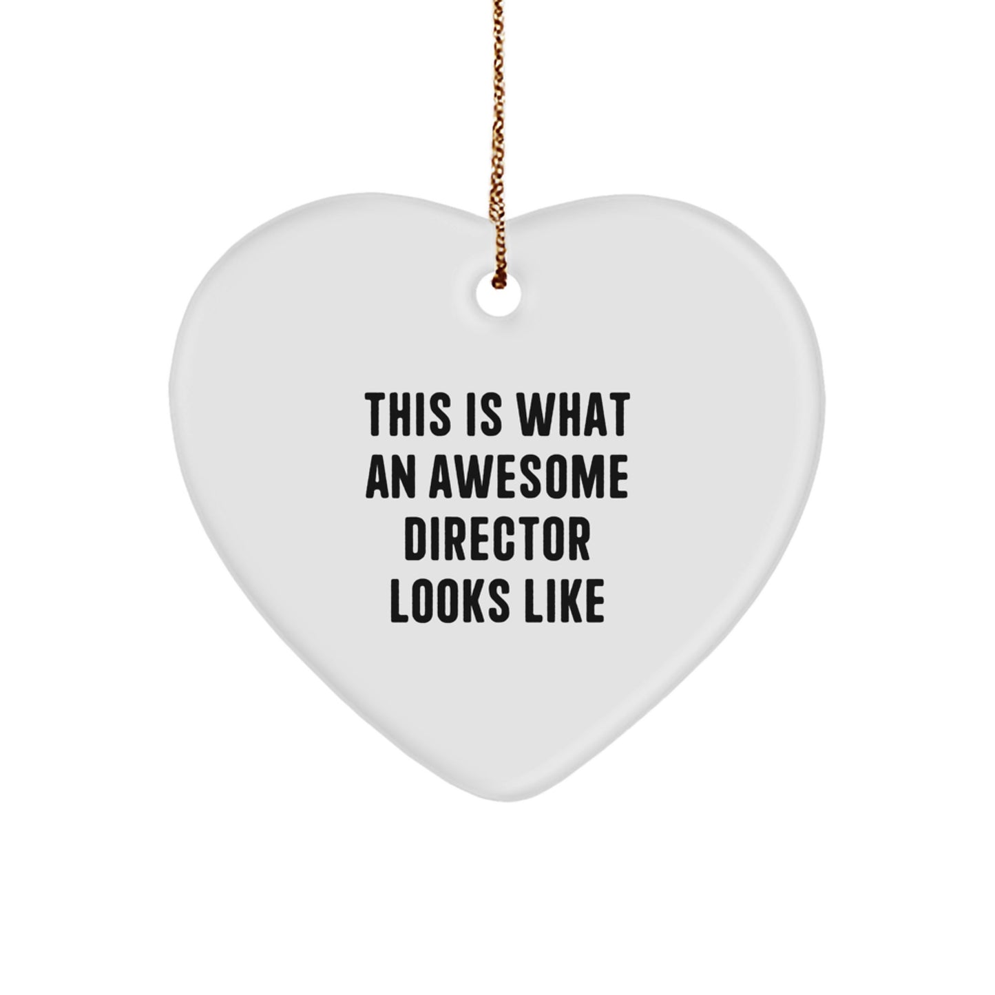 Funny Director Quotes Heart Ornament Gifts for Men, Women, Friends, Coworkers, Family - Christmas Unique Presents from Husband, Wife, Sweetheart, Sweethearts - Image 1