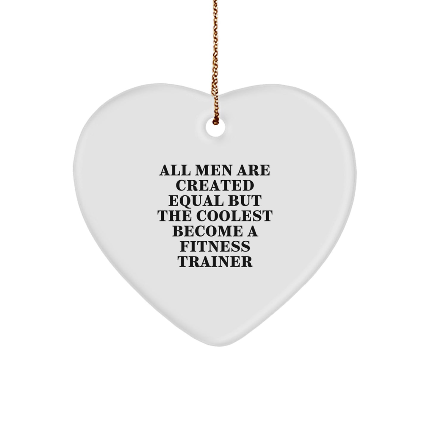 Funny Fitness Trainer Heart Ornament Gifts from Men for Christmas Unique Presents - Image 1