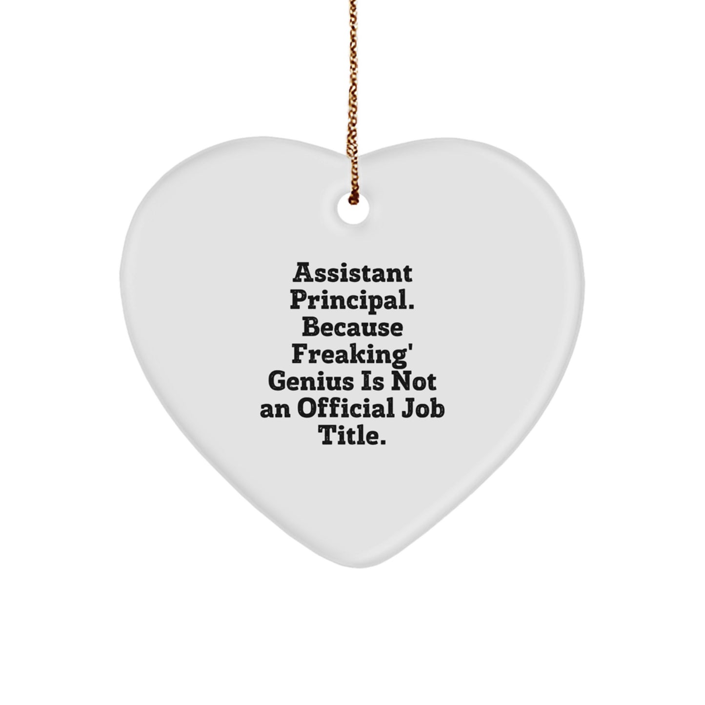 Gifts from Men to Assistant Principals, Funny Heart Ornaments for Christmas Unique Gifts, Assistant Principal Gifts from Friends - Image 1