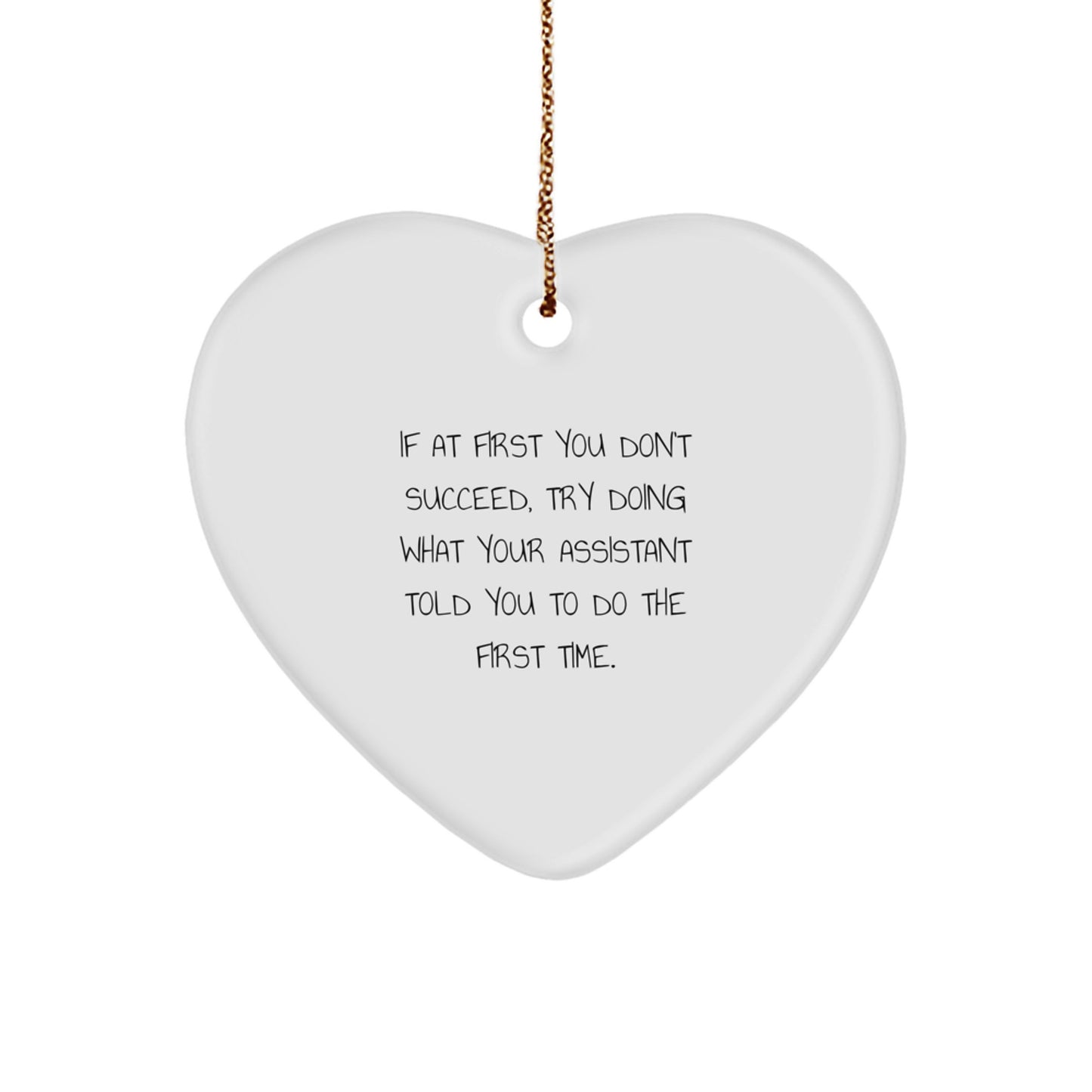 Funny Assistant Heart Ornament Gifts from Friends, Coworkers, or Family for Assistant, Christmas Unique Decorations - Image 1