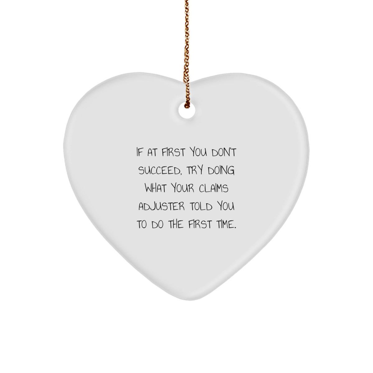Claims Adjuster Favorite Heart Ornament for Kids Christmas Gift - Image 1