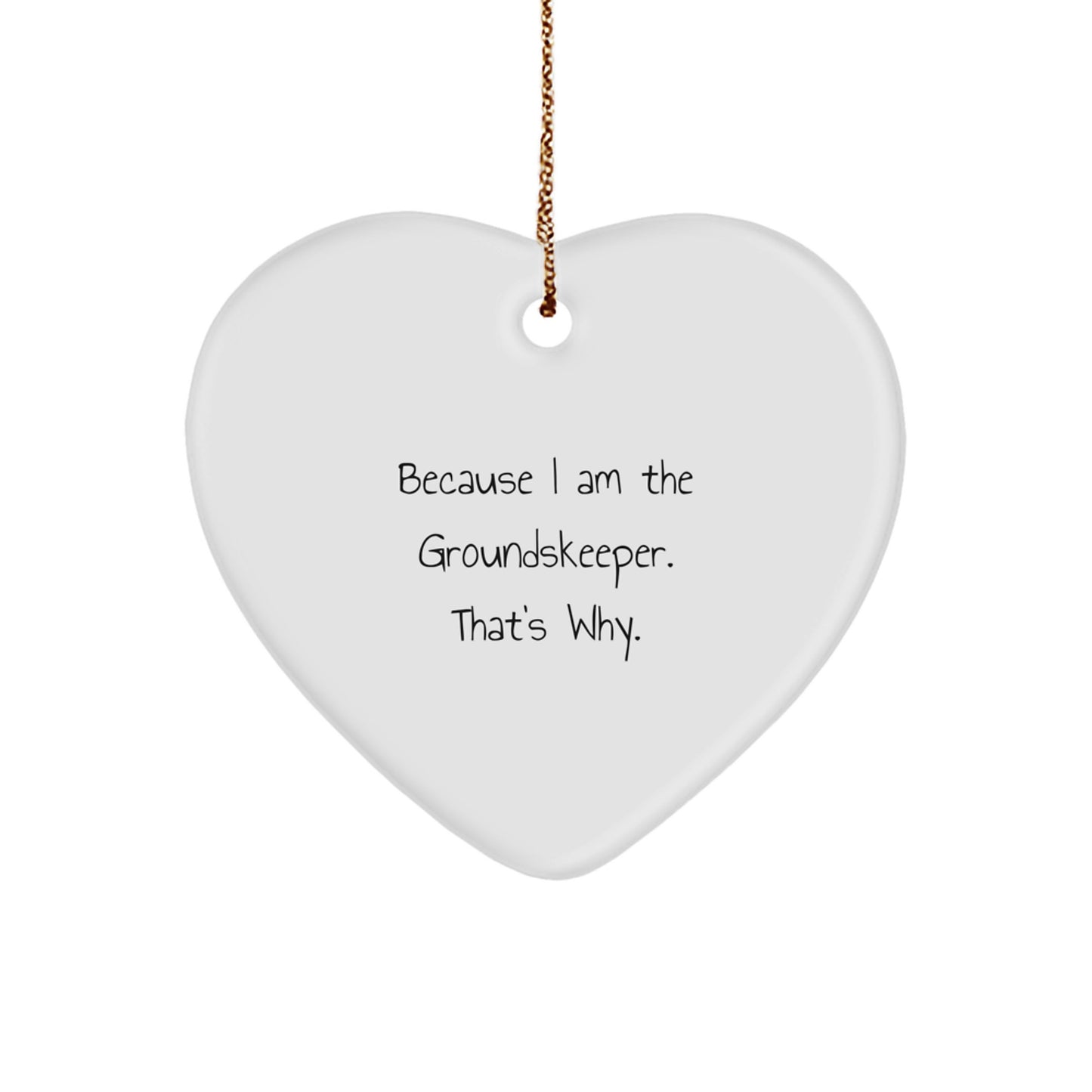 Christmas Gift for Her Groundskeeper Heart Ornament Present - Image 1