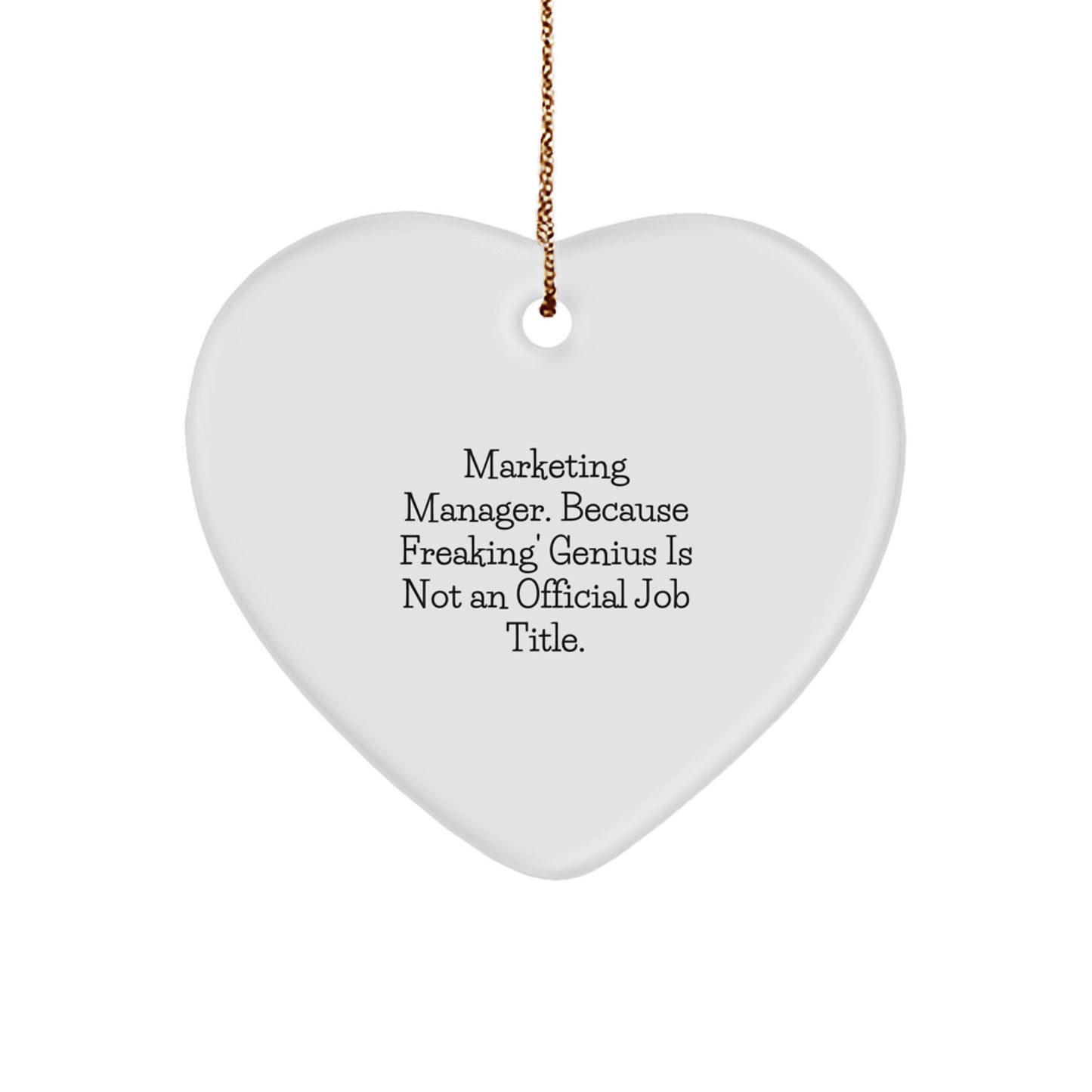 Funny Marketing Manager Heart Ornament Gifts from Coworkers to Marketing Manager Men at Christmas Unique Gifts - Image 1