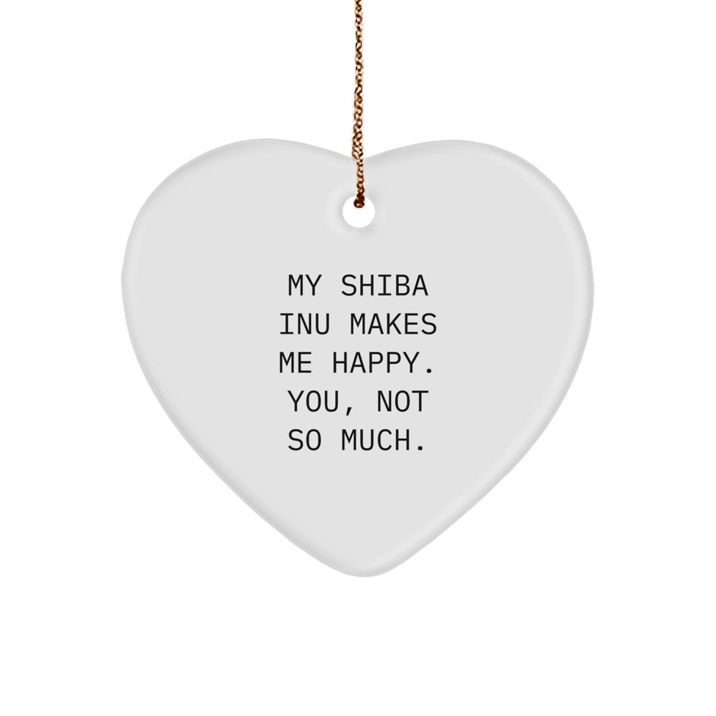 Shiba Inu Dog Gifts from Family - Funny Heart Ornament for Christmas Unique Gifts for Men Women Friends - Image 1