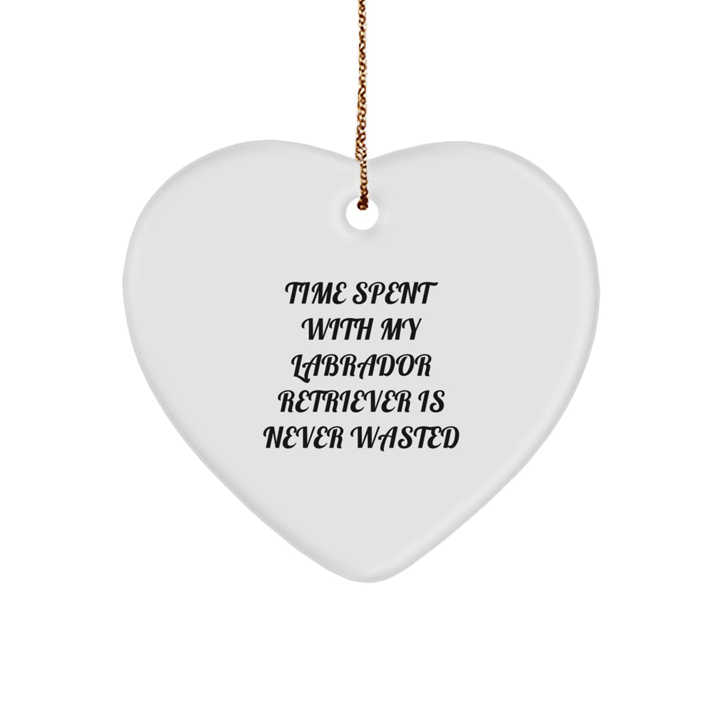 Labrador Retriever Dog Heart Ornament Gift from Friends to Family Members for Christmas - Image 1