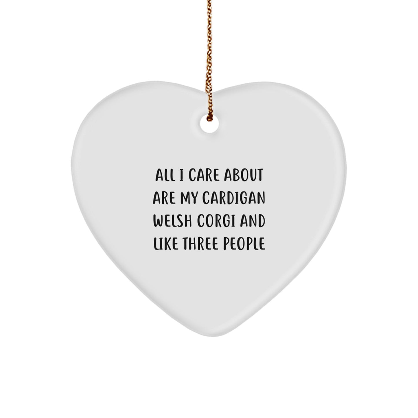 Funny Cardigan Welsh Corgi Dog Lover Heart Ornament Gifts from Family for Dog Enthusiasts, Unique Christmas Unique Gifts for Her, Him, Friends, or Coworkers - Image 1
