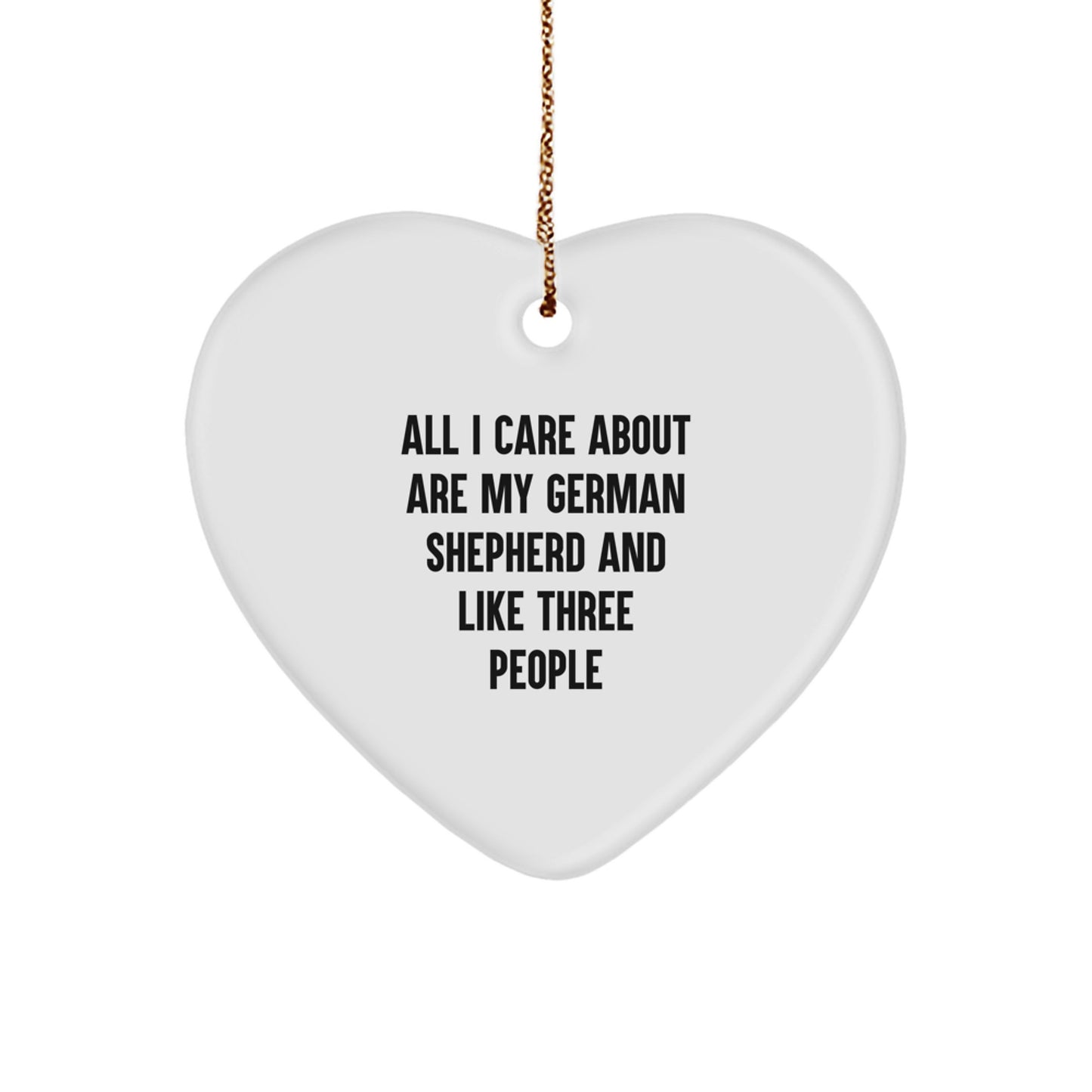 Funny German Shepherd Dog Gifts from Men, German Shepherd Dog Lovers Gifts for Women, Heart Ornament with Inspirational Quote, Unique Christmas Unique Gifts - Image 1