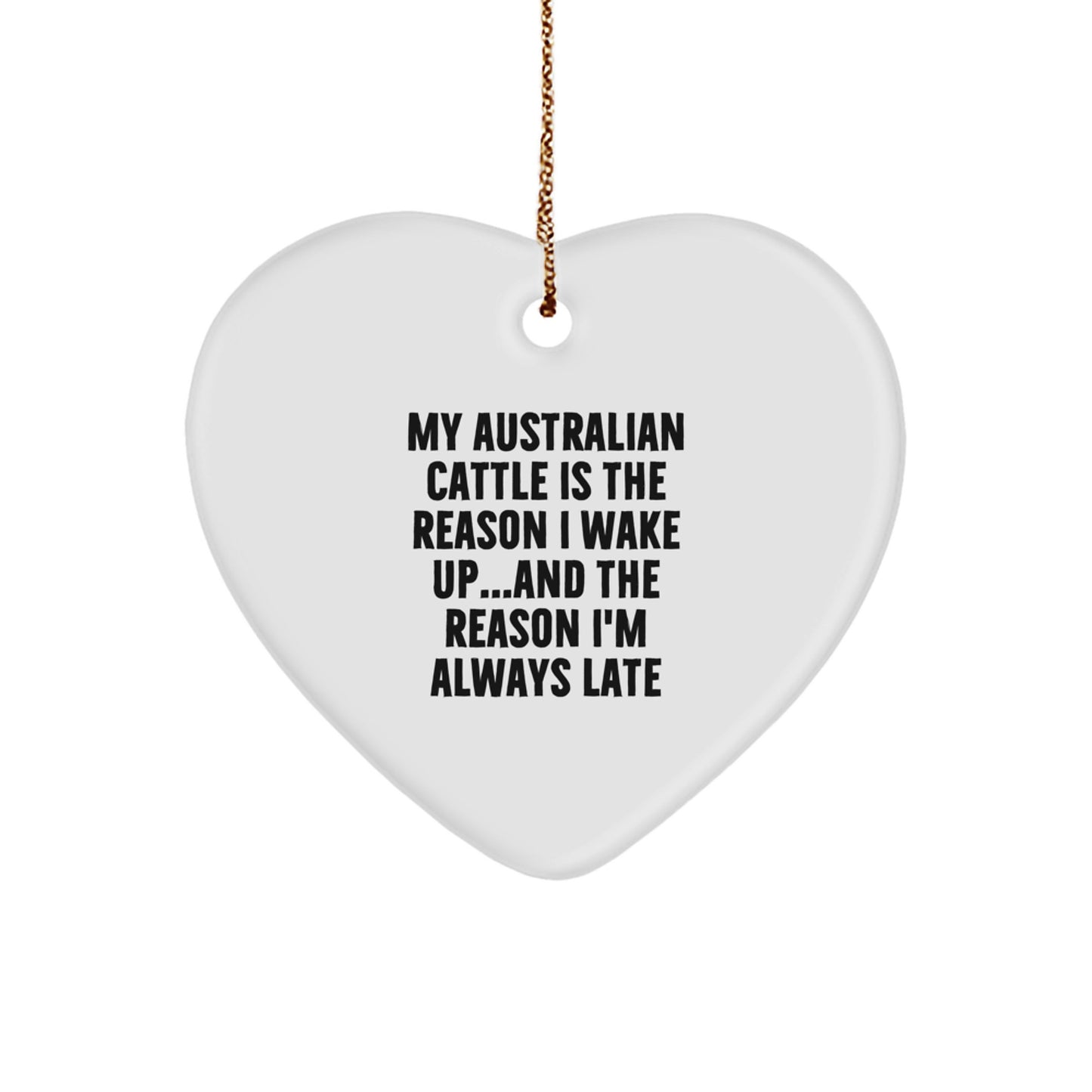 Funny Australian Cattle Dog Heart Ornament Gifts from Men to Friends for Christmas, Australian Cattle Dog Lovers, Inspirational Heart Shaped MDF Decor, Gifts for Australian Cattle Dog Enthusiasts - Image 1