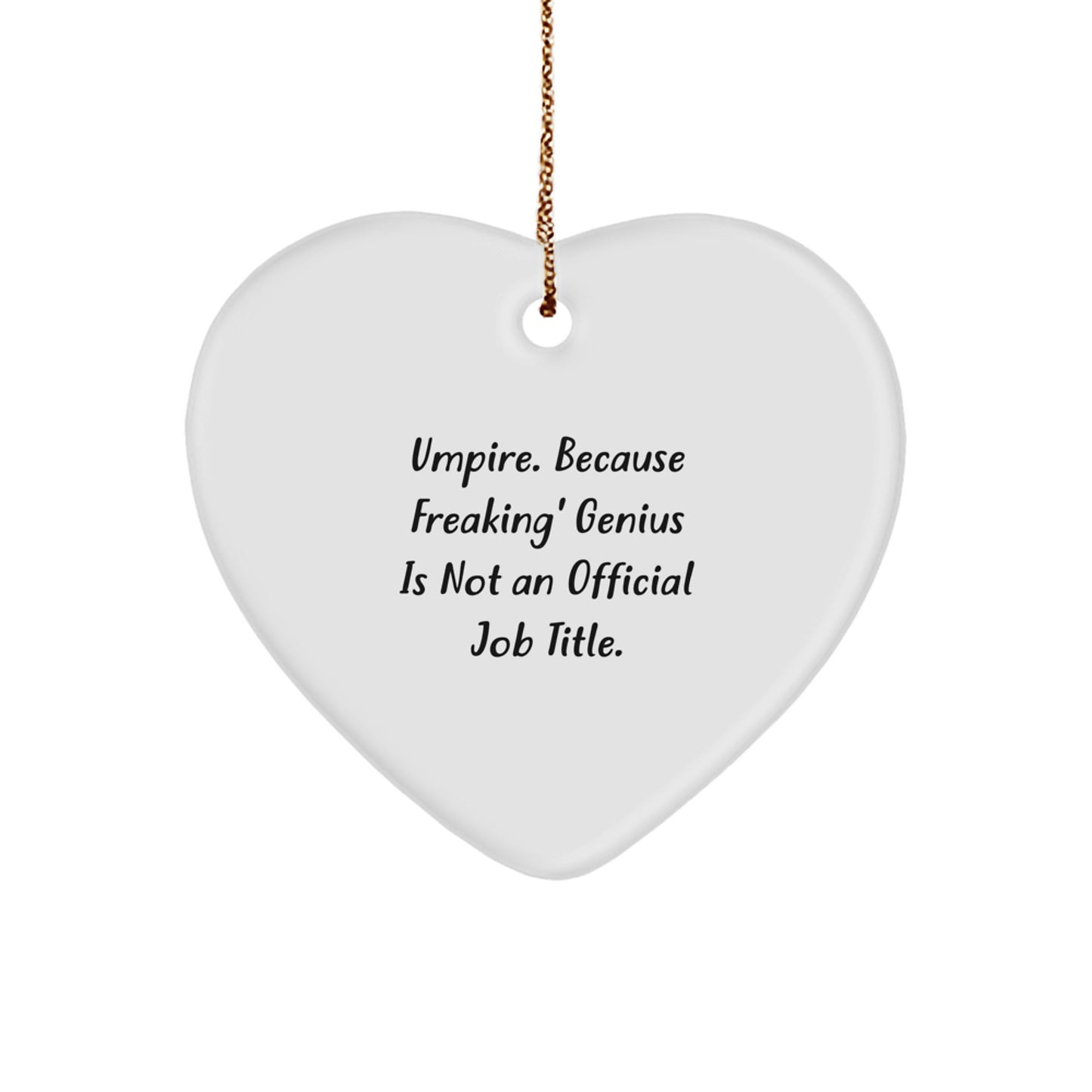 Funny Umpire Heart Ornament Gifts from Friends for Christmas Unique - Image 1