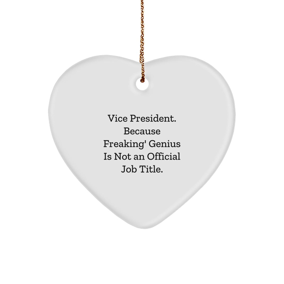 Vice President Heart Ornament Keepsake for Him Christmas Unique Gift - Image 1